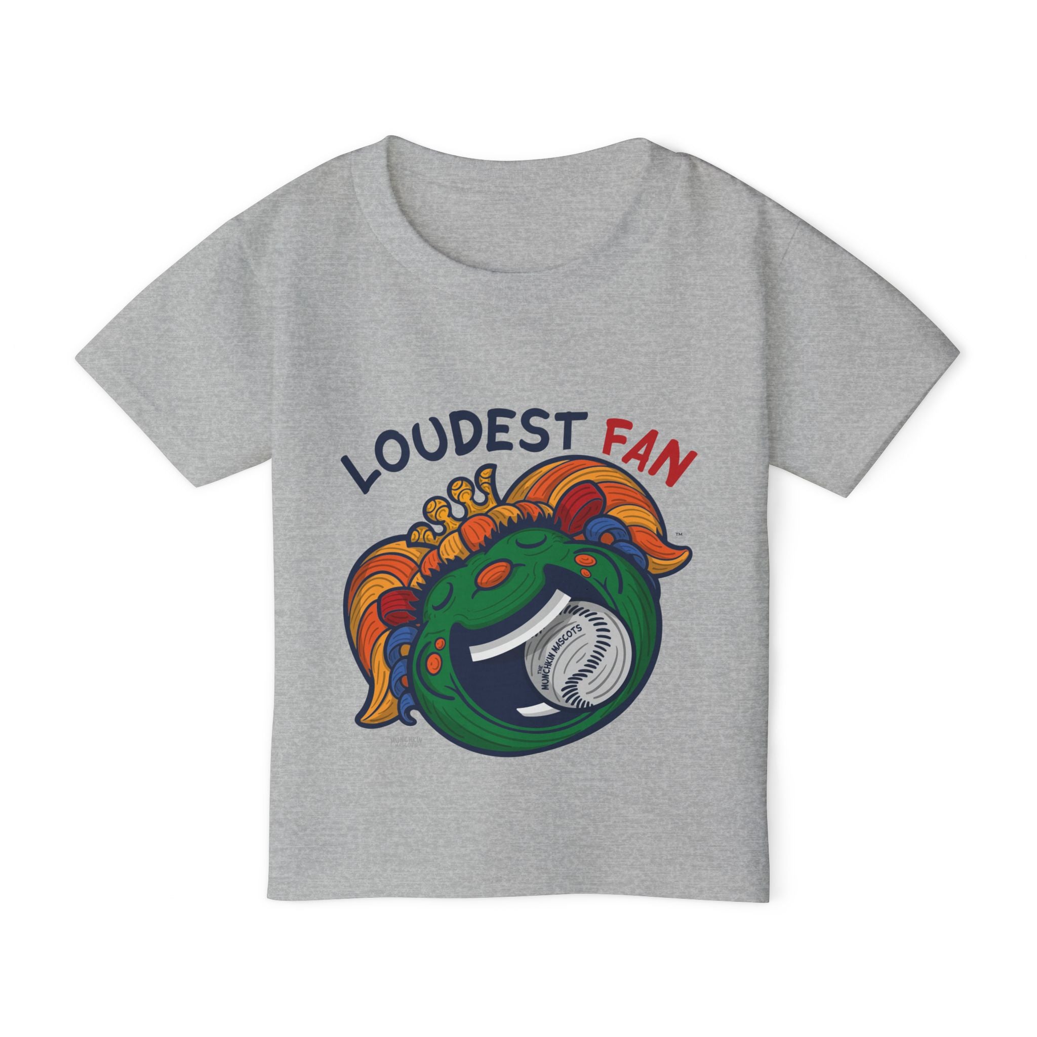 Boston Baseball Toddler Tshirt Lil' Miss Tessie 'Loudest Fan' | Hand-Drawn Art | Gifts for Kids