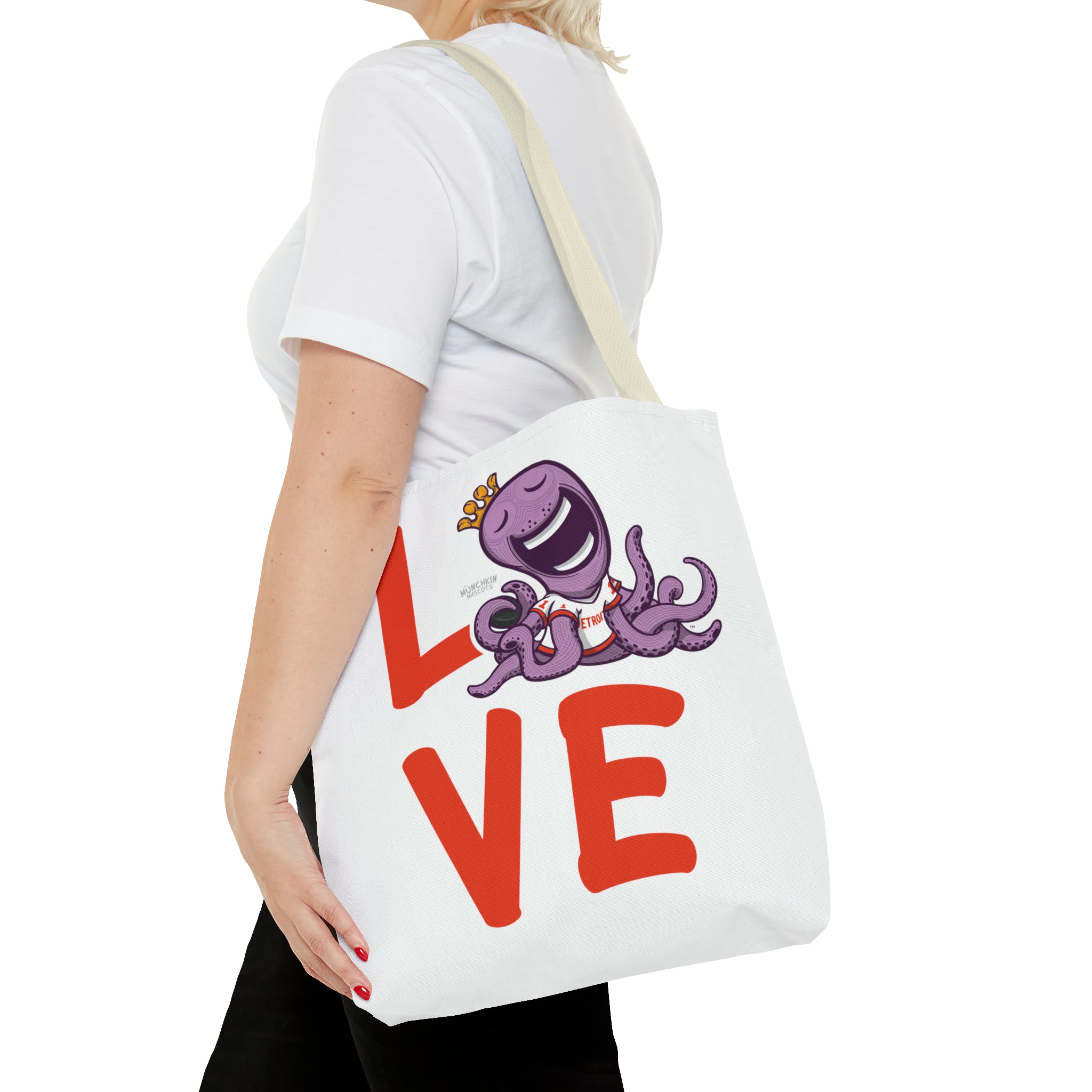 Tote Bag (AOP) - LOVE + Lets Go - Lil' Stanley DET Hockey