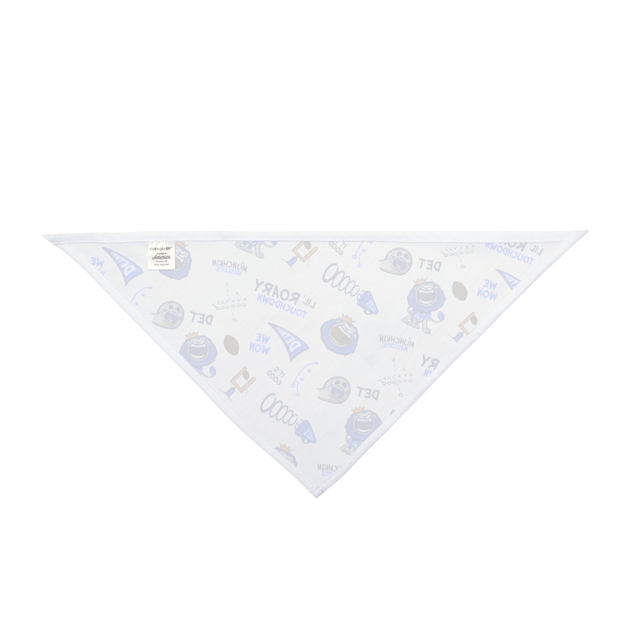 Pet Bandana - Pattern - Lil' Roary DET Football