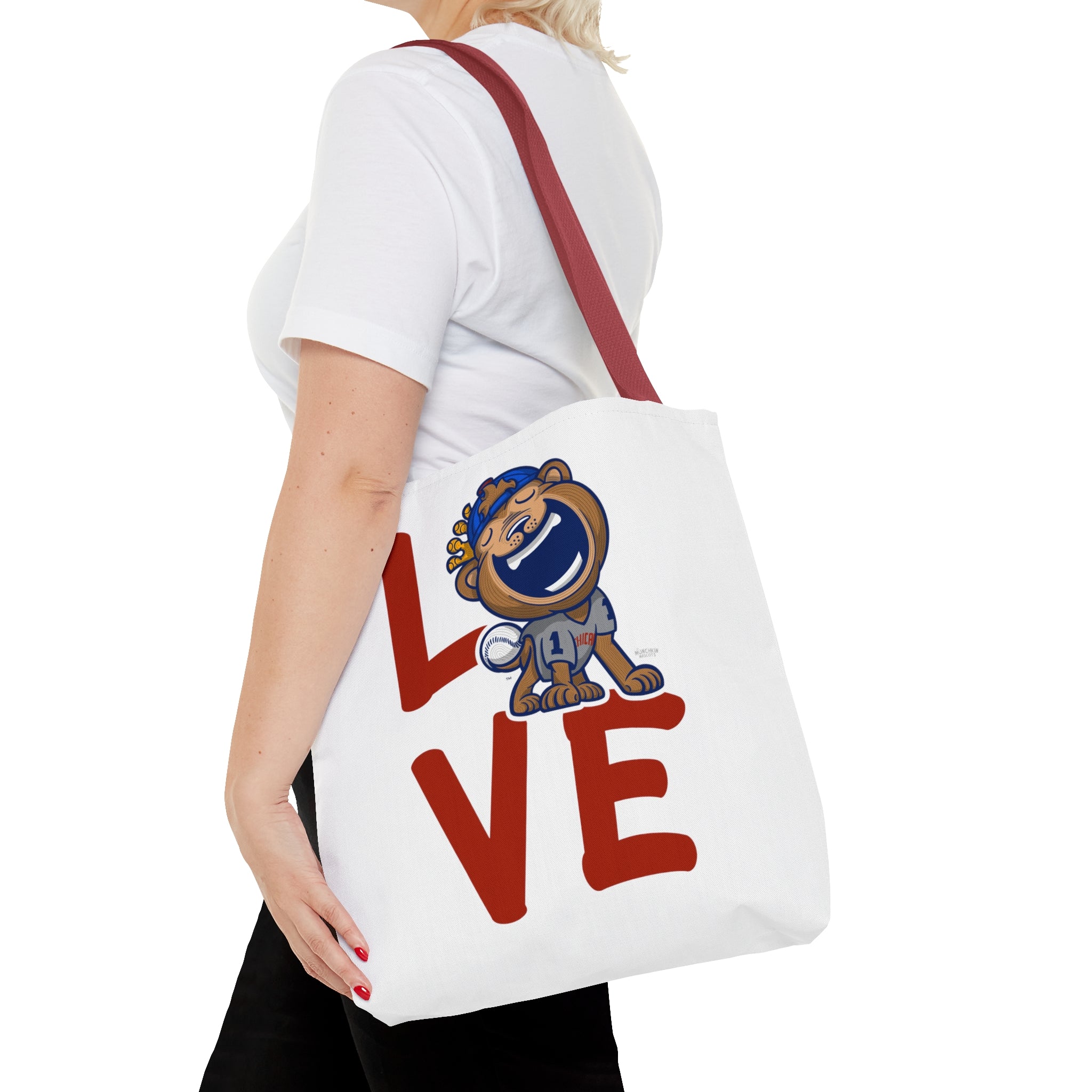 Tote Bag (AOP) - LOVE + Lets Go - Lil' Clark CHI Baseball