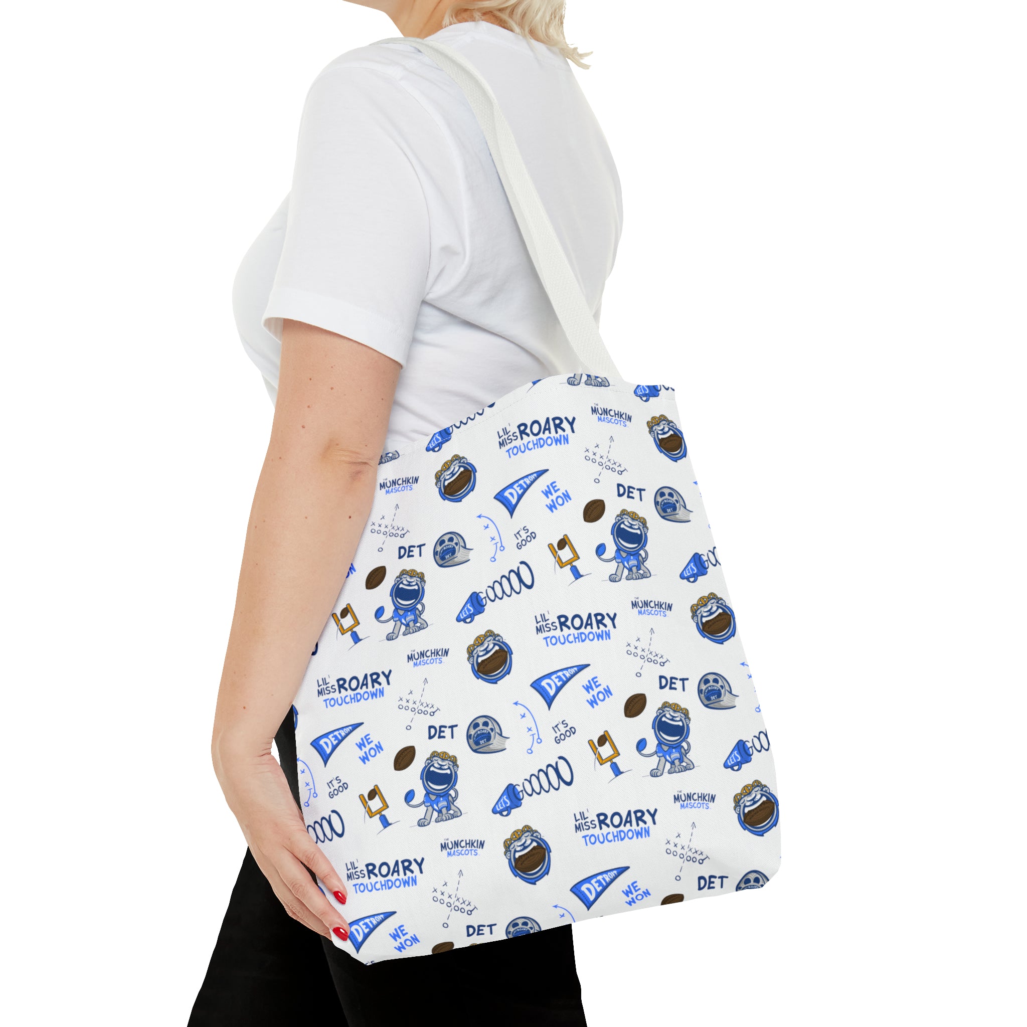 Tote Bag (AOP) - Pattern - Lil' Miss Roary DET Football