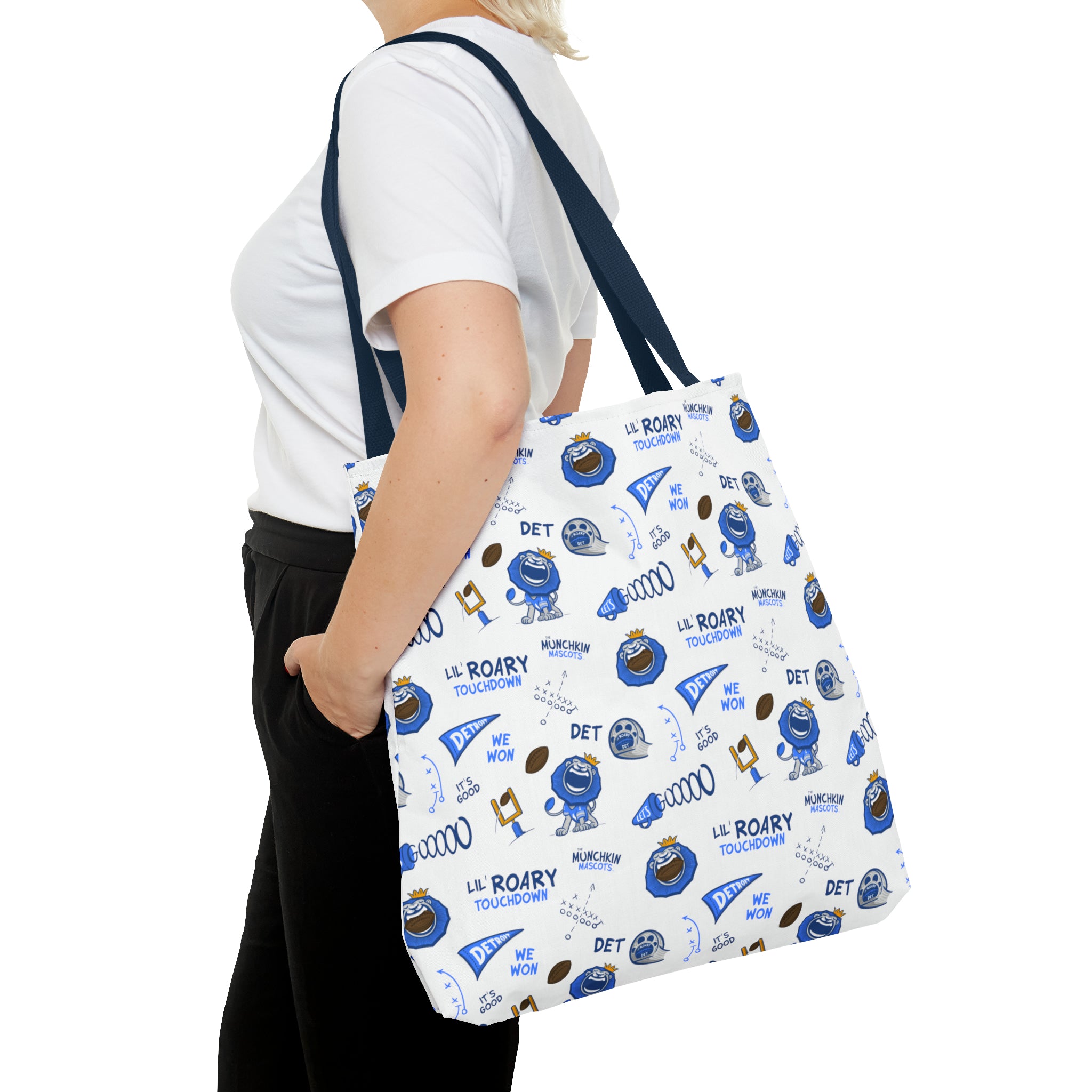 Tote Bag (AOP) - Pattern - Lil' Roary DET Football