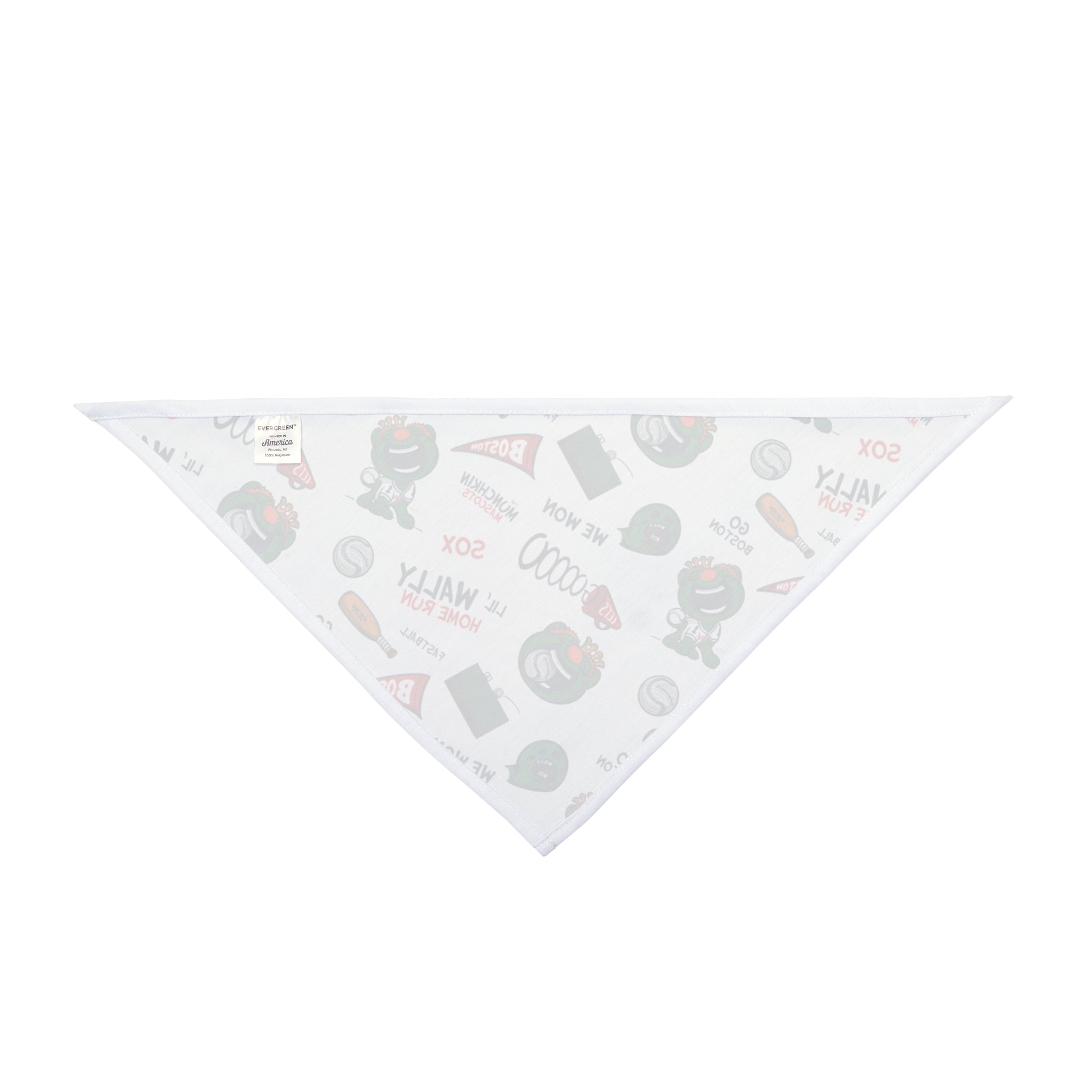 Pet Bandana - Pattern - Lil' Wally BOS Baseball