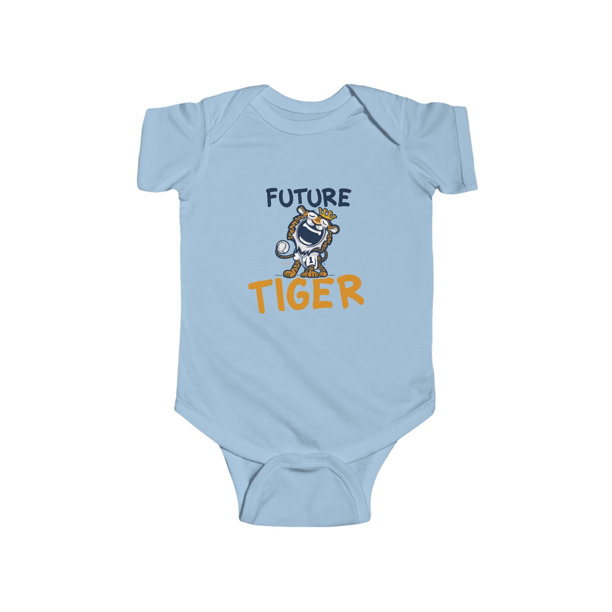 Detroit Baseball Newborn & Infant Lil' Paws 'Future' Jersey Bodysuit | Hand-Drawn Art | Gifts for Newborns