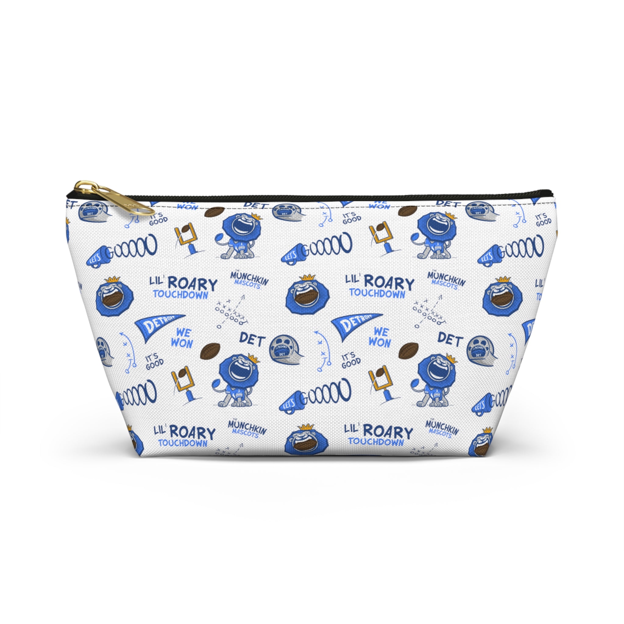 Accessory Pouch w T-bottom - Pattern - Lil' Roary DET Football