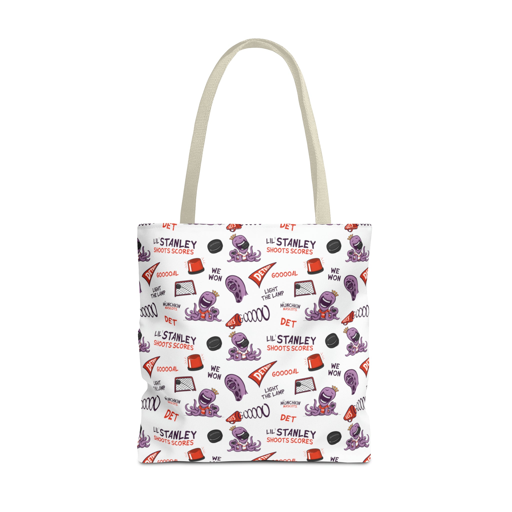 Tote Bag (AOP) - Pattern - Lil' Stanley DET Hockey