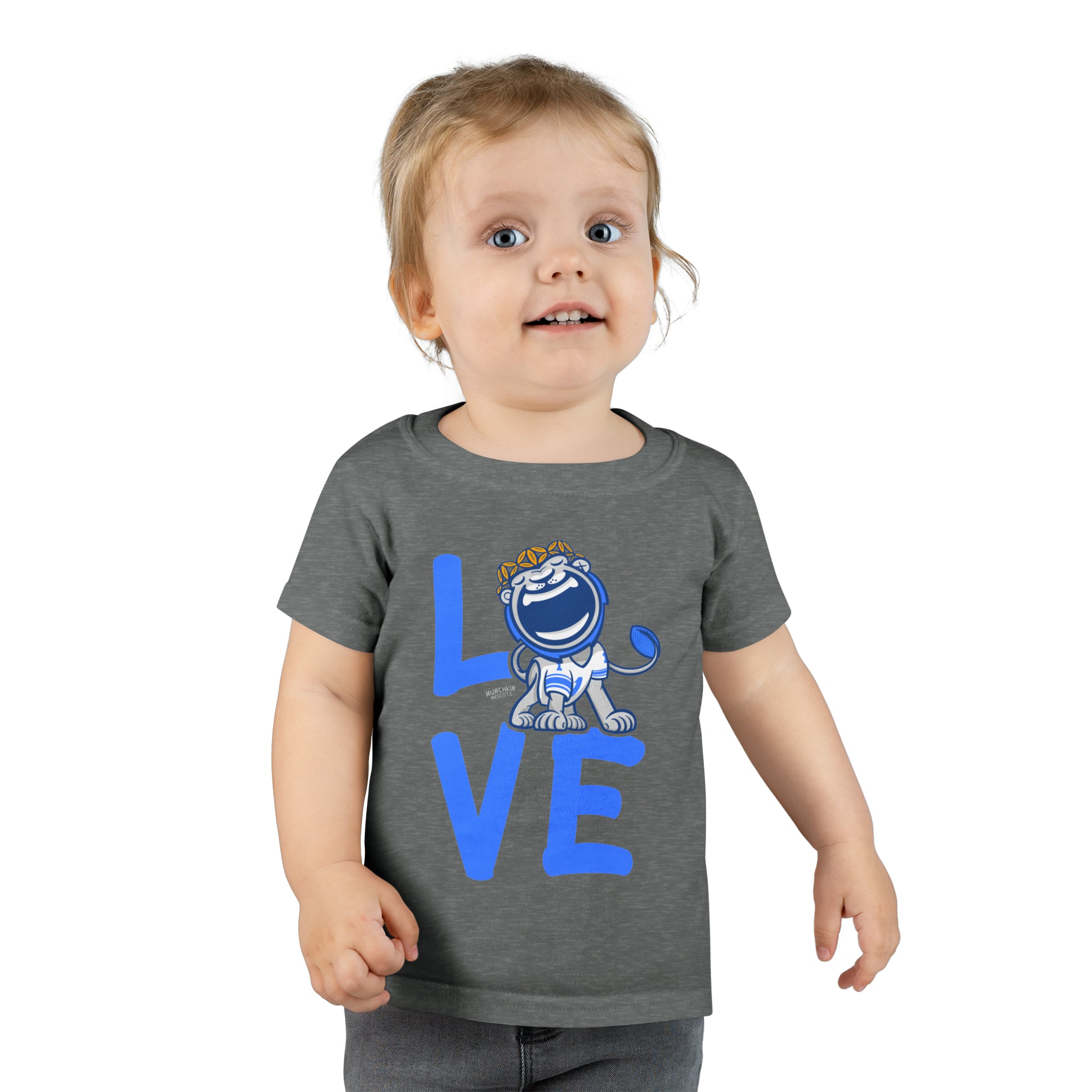 Toddler T-shirt - LOVE - Lil' Miss Roary DET Football