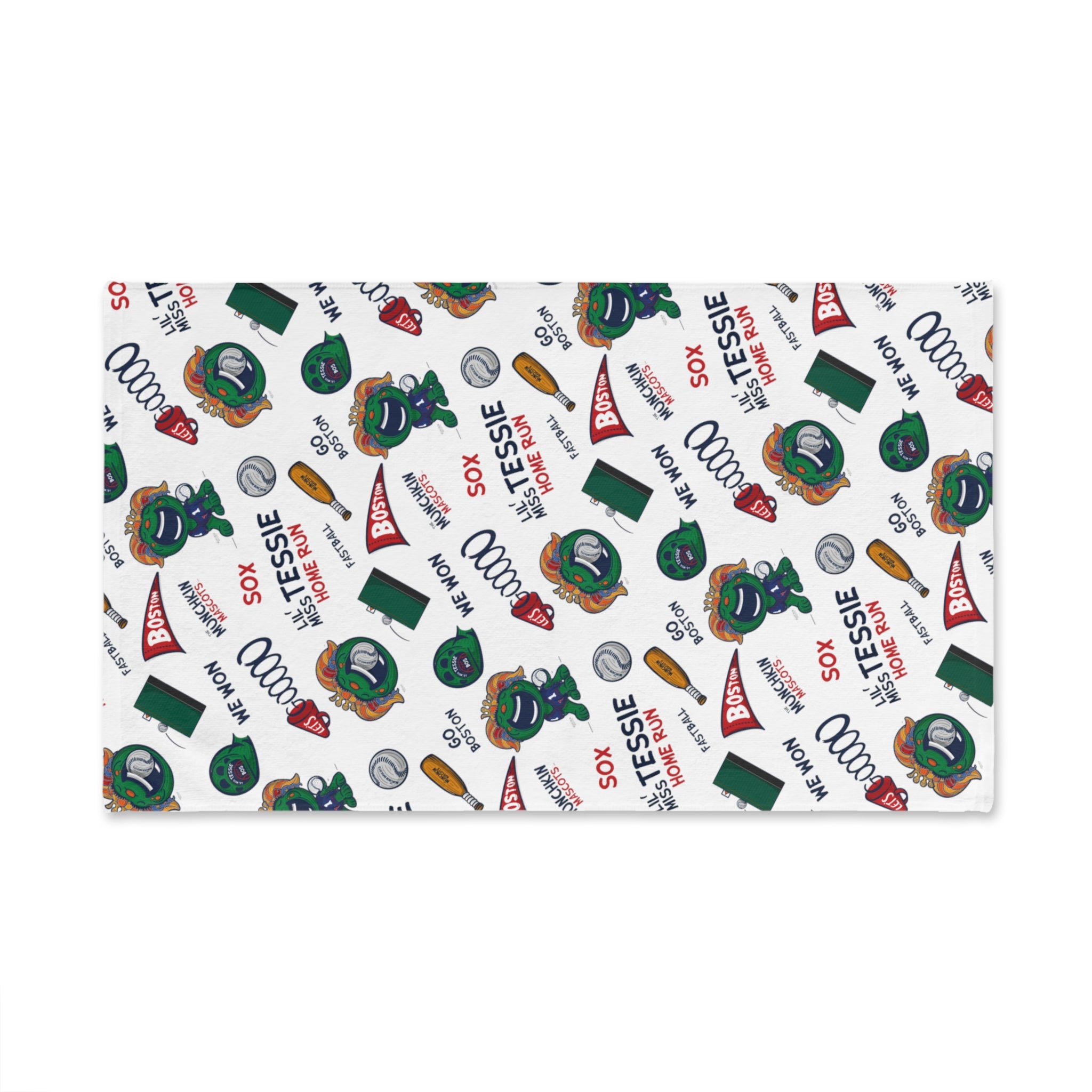 Hand Towel - Pattern - Lil' Miss Tessie BOS Baseball