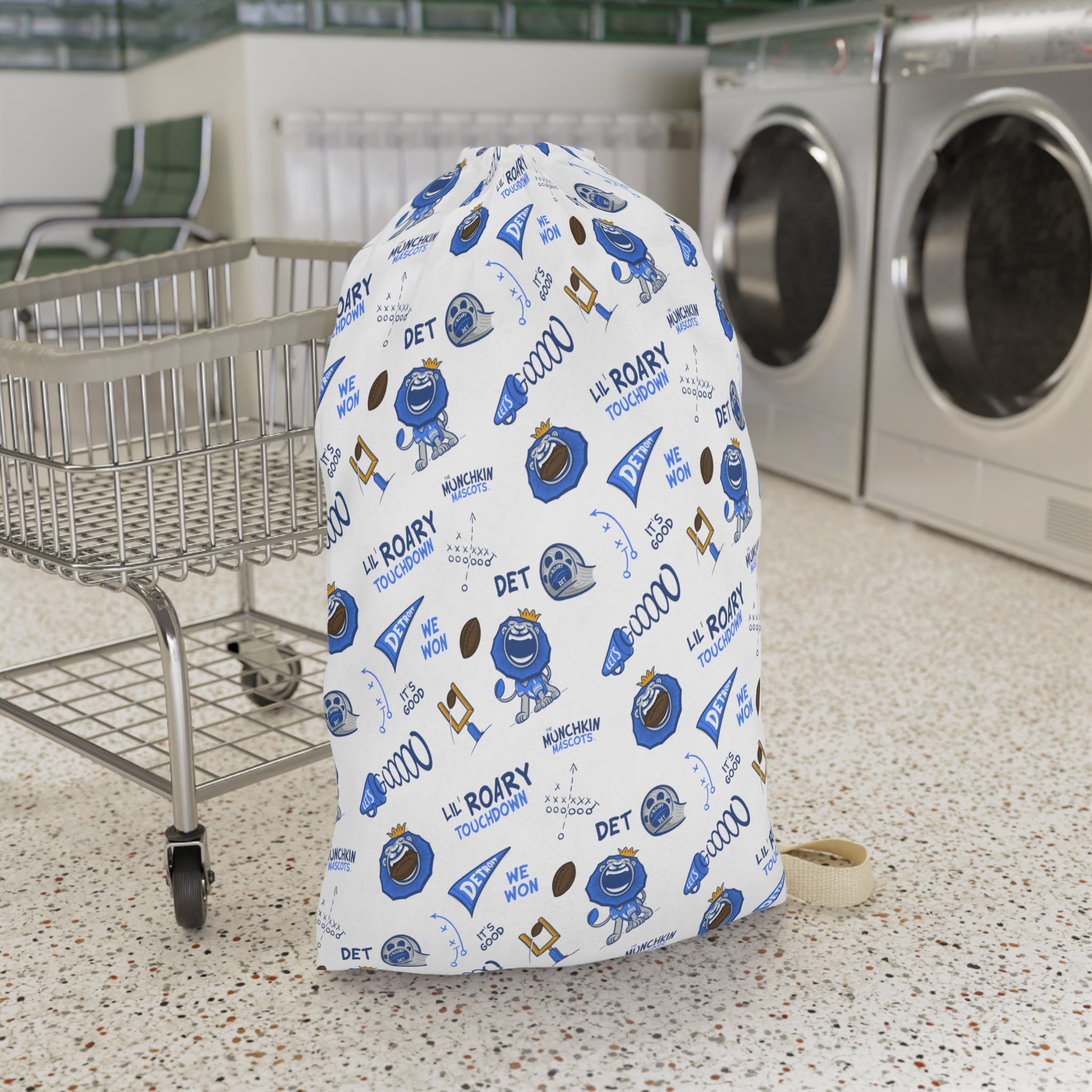 Laundry Bag - Pattern - Lil' Roary DET Football