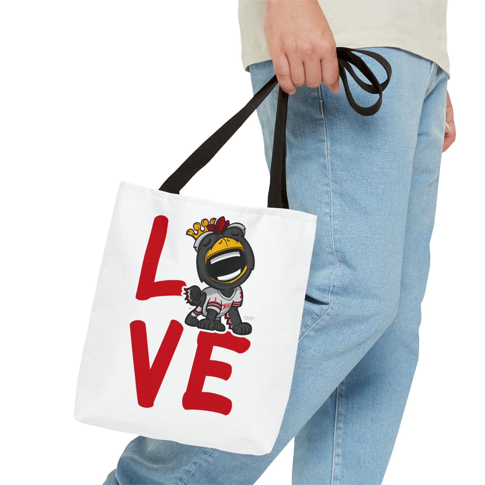 Tote Bag (AOP) - LOVE + Lets Go - Lil' Tommy CHI Hockey