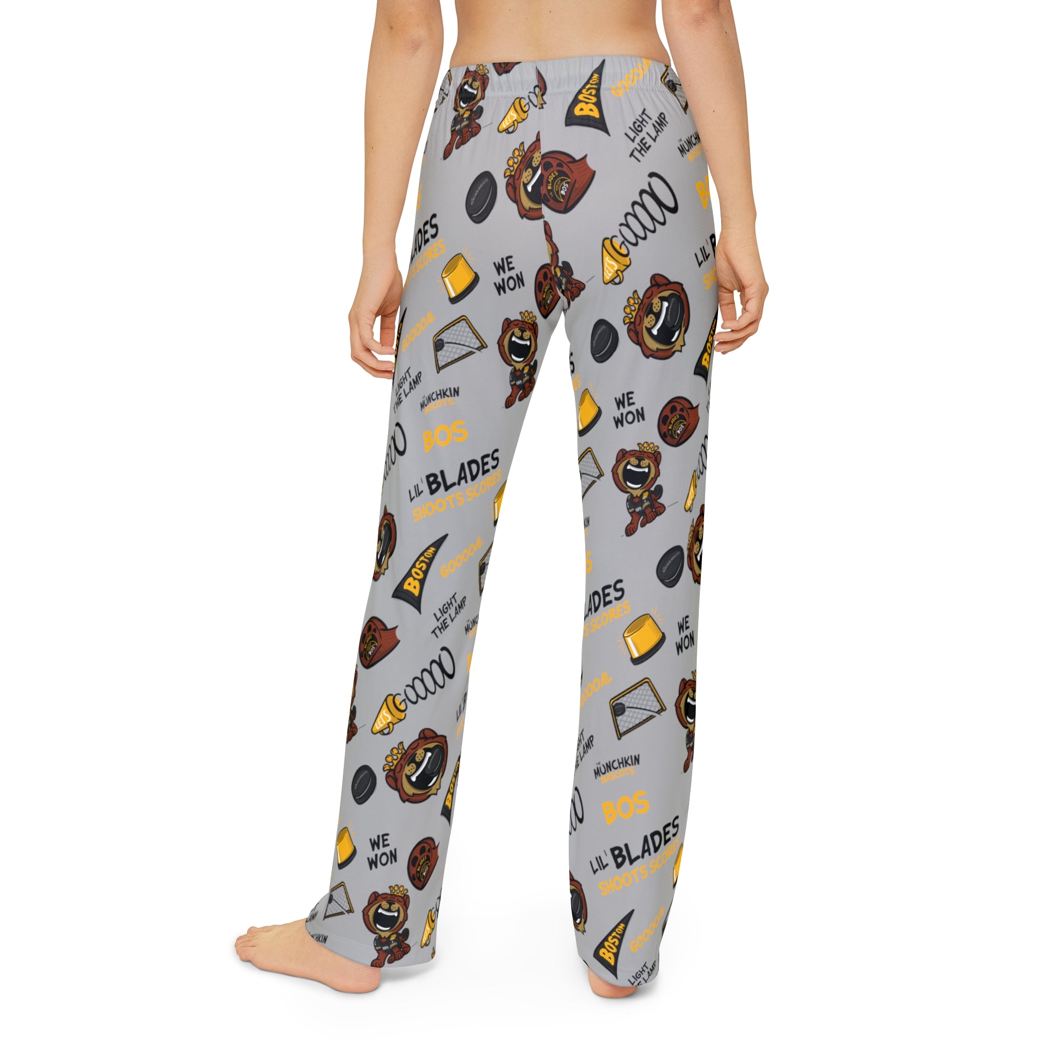 Kids Pajama Pants (AOP) - Pattern - Lil' Blades BOS Hockey