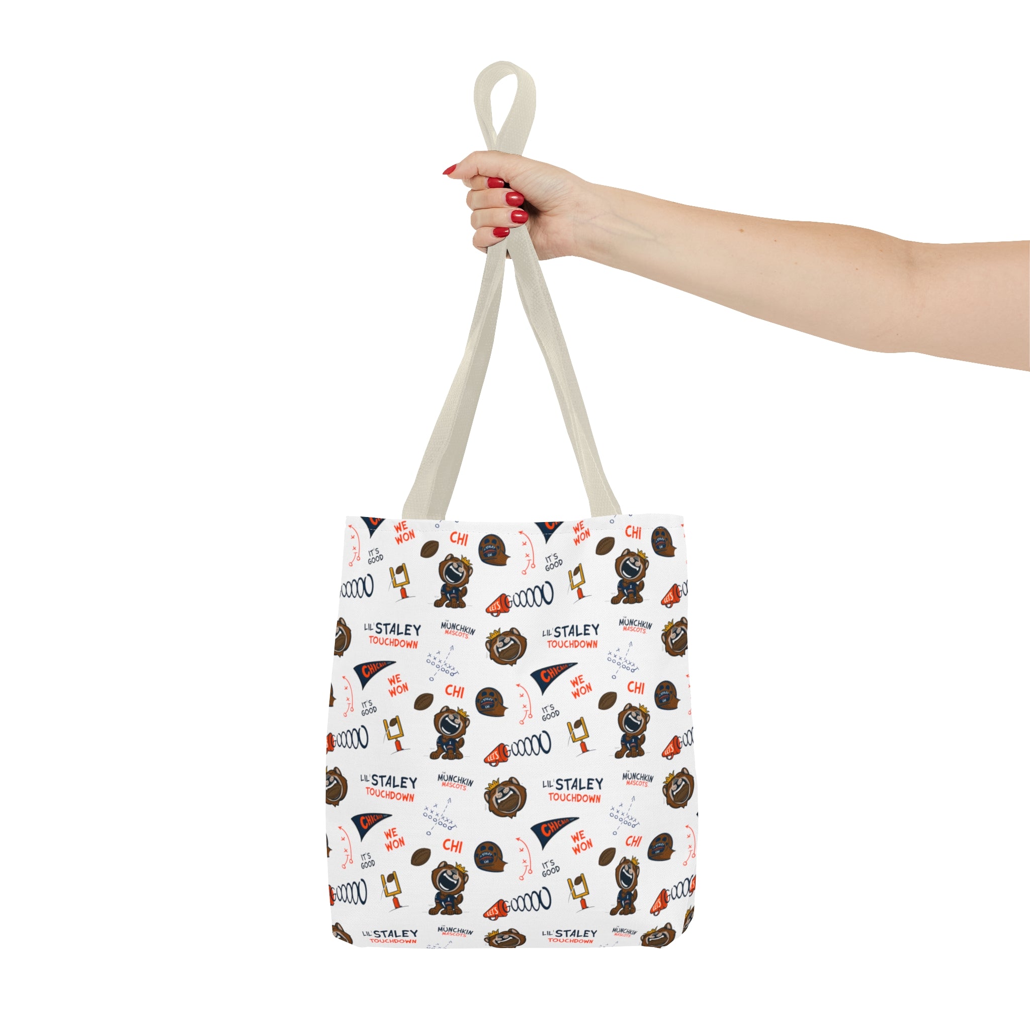 Tote Bag (AOP) - Pattern - Lil' Staley CHI Football