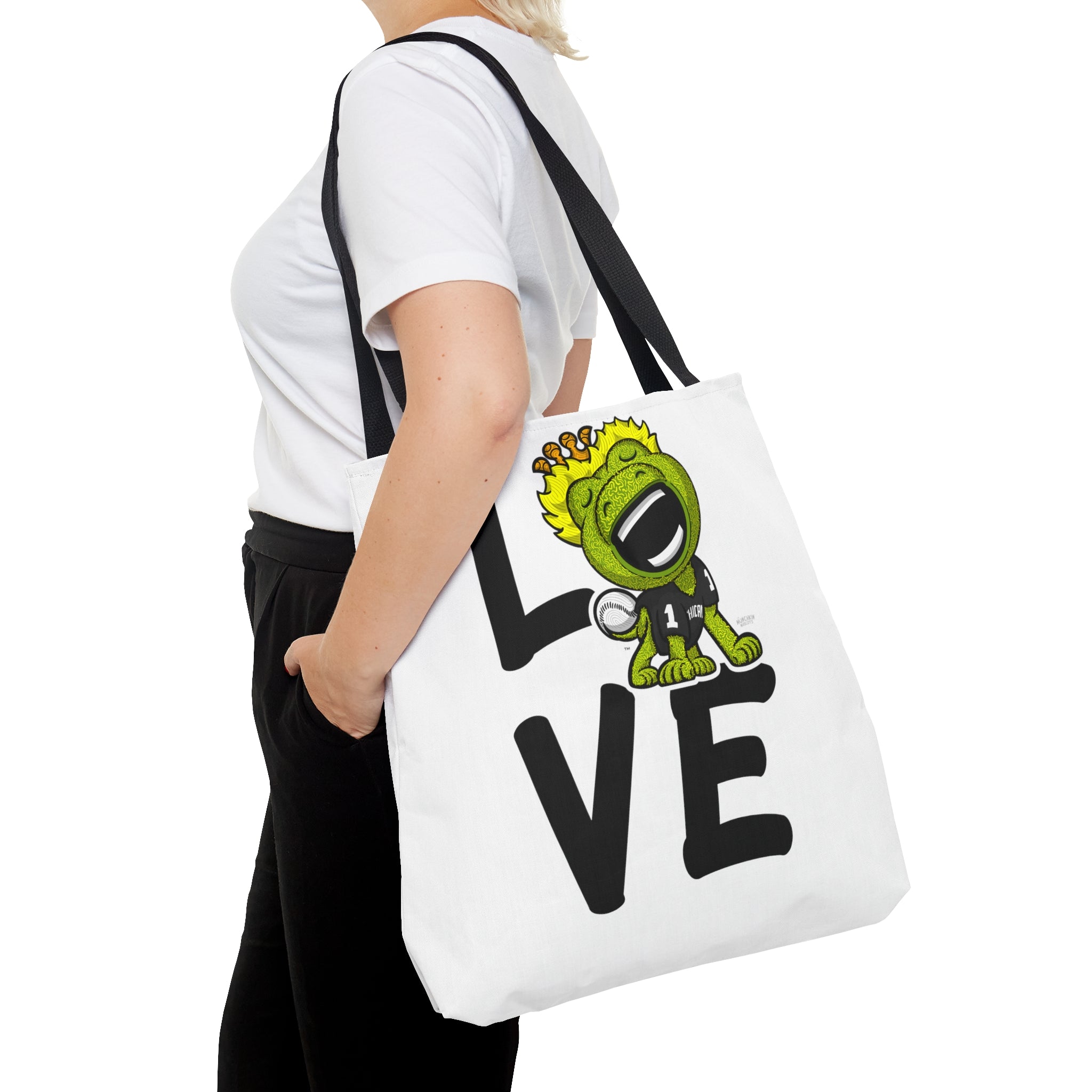 Tote Bag (AOP) - LOVE + Lets Go - Lil' Southpaw CHI Baseball