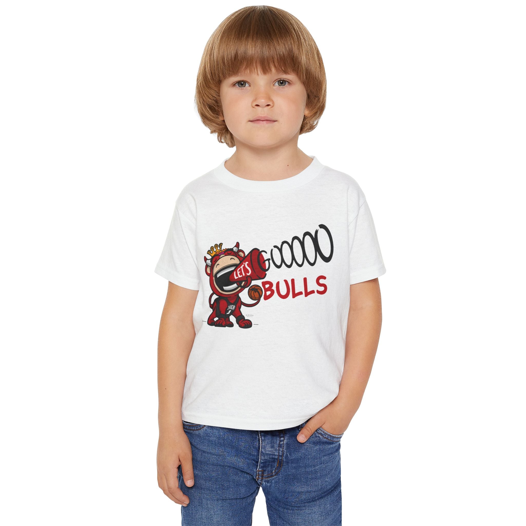 Chicago Basketball Toddler Tshirt Lil' Benny 'Let's Go' | Hand-Drawn Art | Gifts for Kids