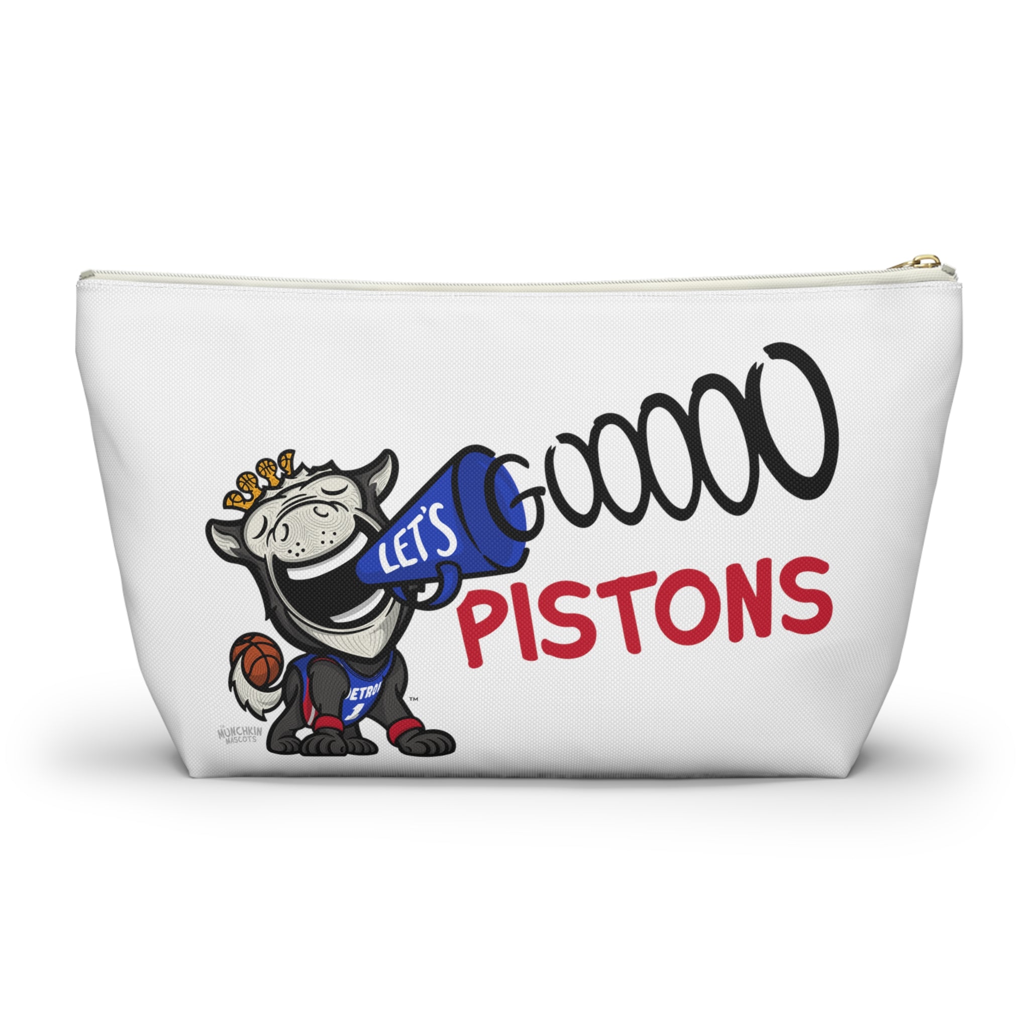 Accessory Pouch w T-bottom - Pattern- Lil' Hooper DET Basketball