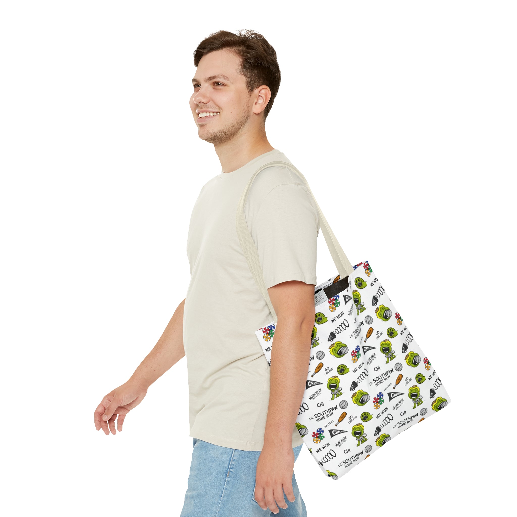 Tote Bag (AOP) - Pattern - Lil' Southpaw CHI Baseball