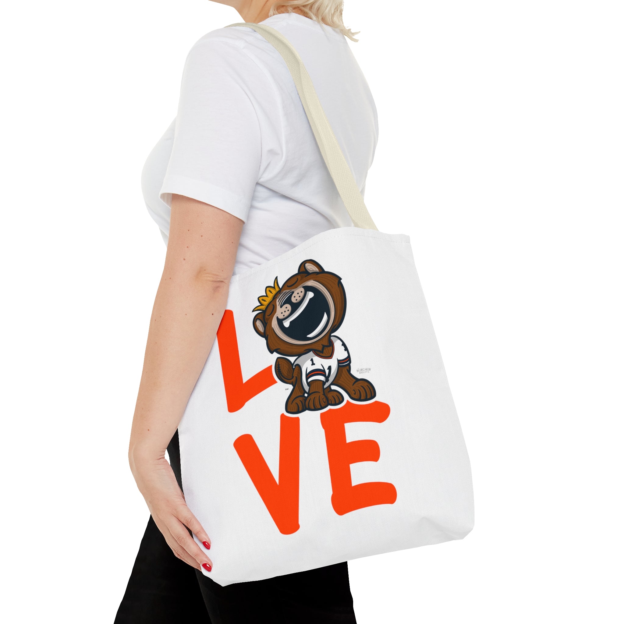 Tote Bag (AOP) - LOVE + Lets Go - Lil' Staley CHI Football