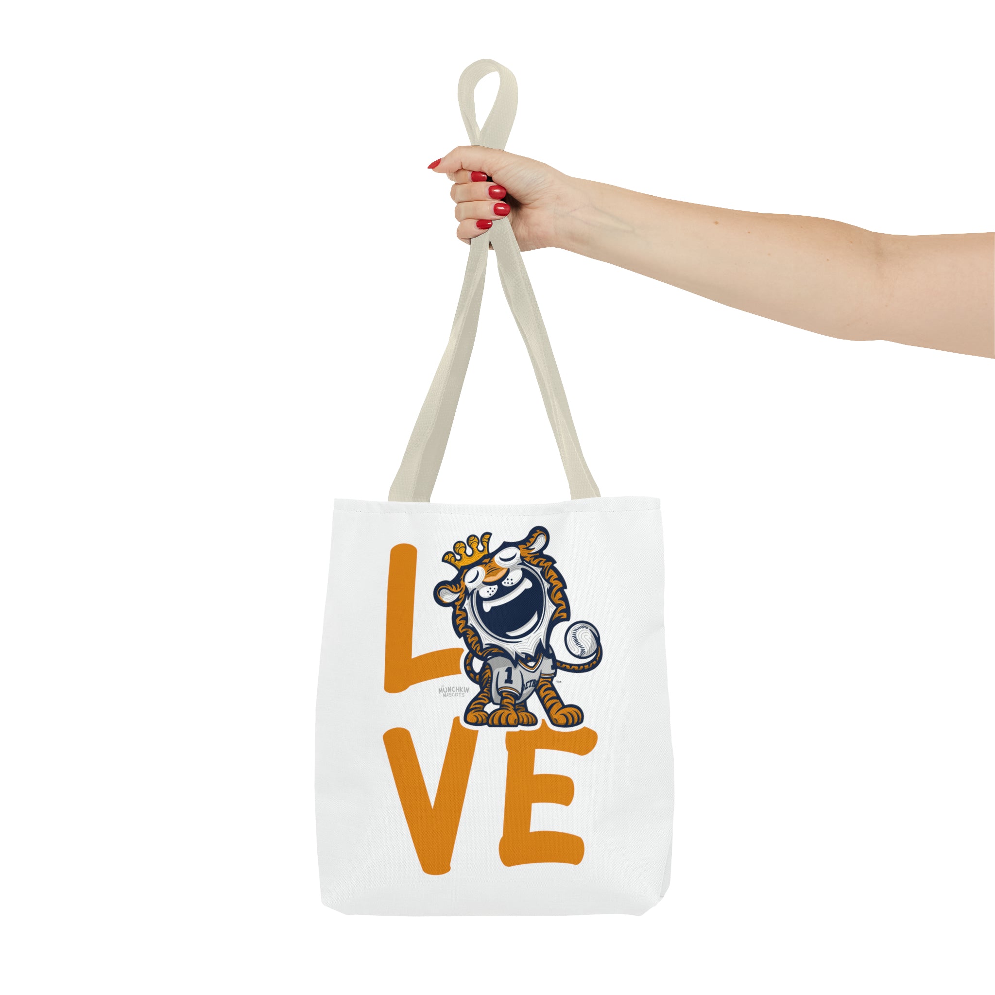 Tote Bag (AOP) - LOVE + Lets Go - Lil' Paws DET Baseball