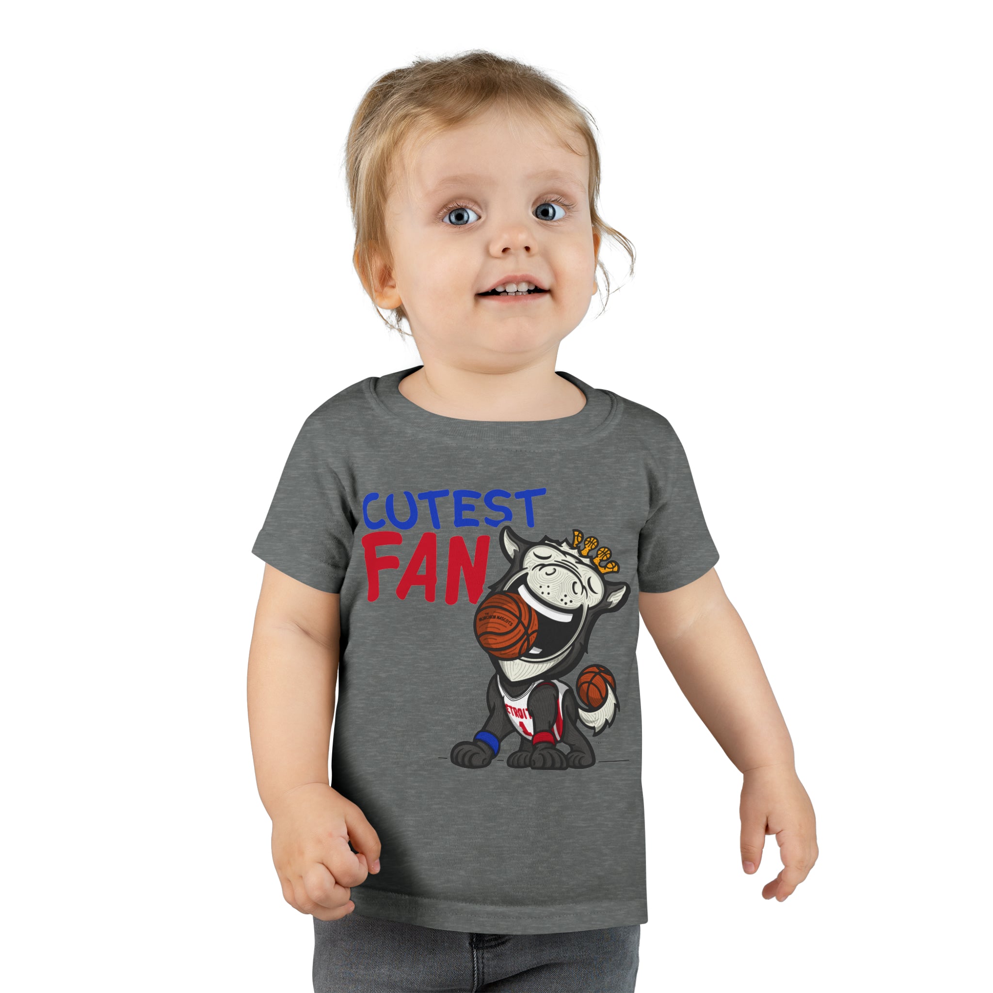 Toddler T-Shirt - Cutest Fan- Lil-Hooper Detroit Basketball