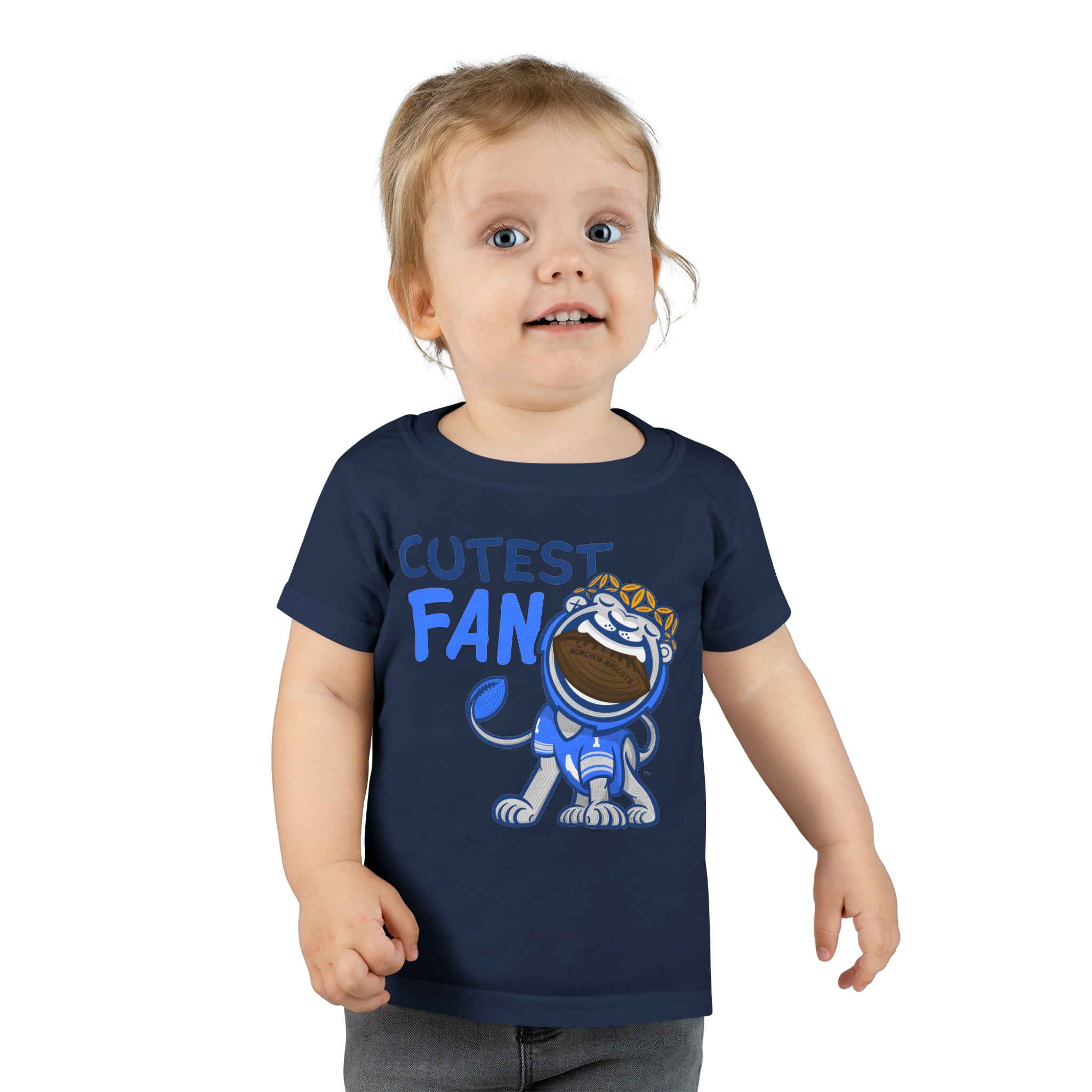 Toddler T-shirt - Cutest Fan - Lil' Miss Roary DET Football