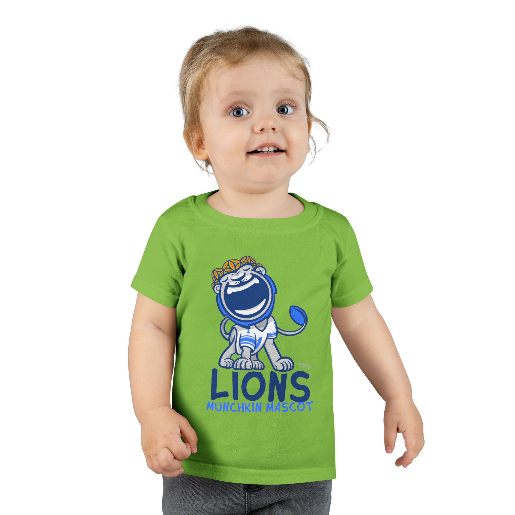 Toddler T-shirt - Munchkin Mascot - Lil' Miss Roary DET Football