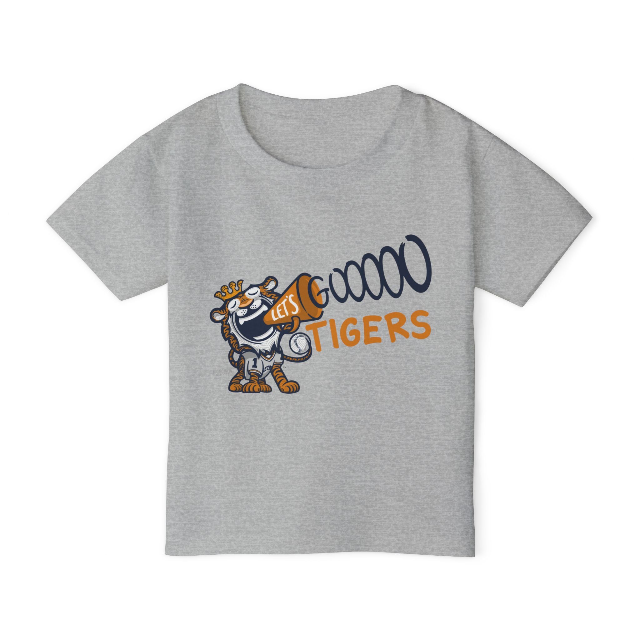 Detroit Baseball Toddler Tshirt Lil' Paws 'Let's Go' | Hand-Drawn Art | Gifts for Kids
