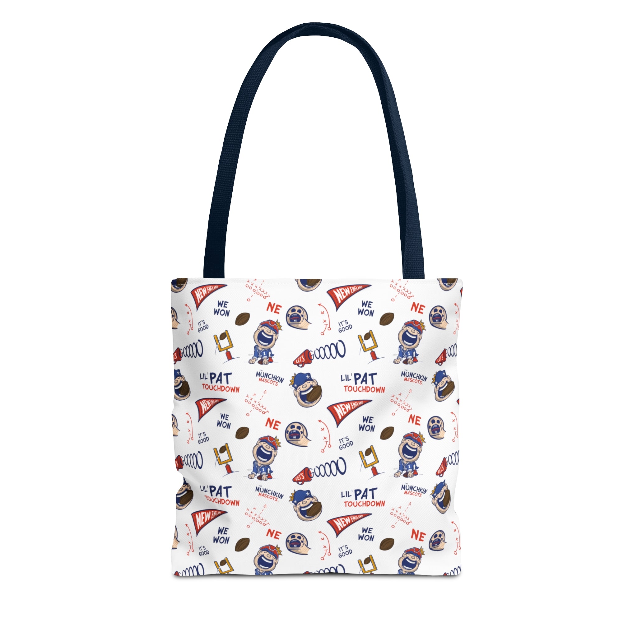 Tote Bag (AOP) - Pattern - Lil' Pat NE Football