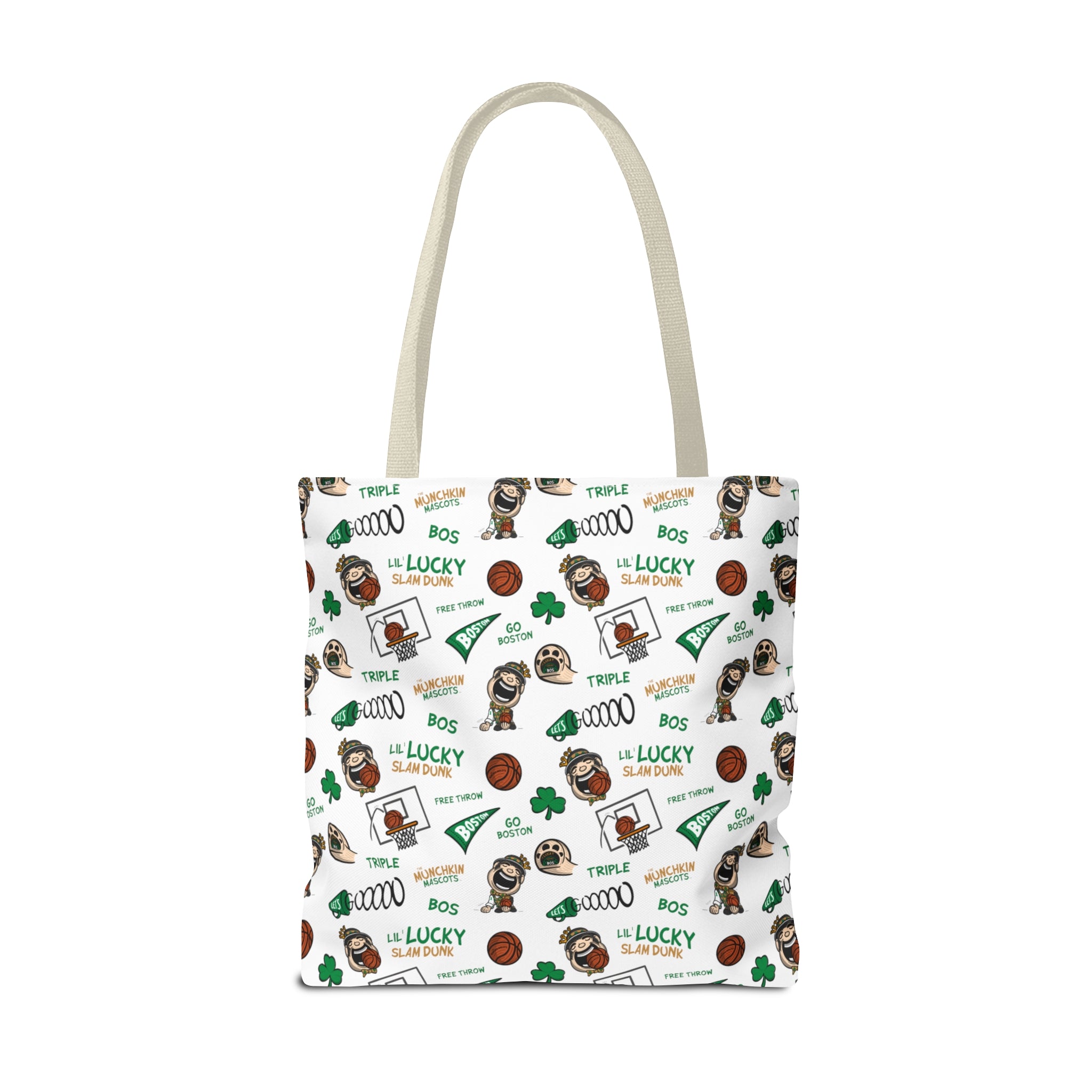 Tote Bag (AOP) - Pattern - Lil' Lucky BOS Basketball