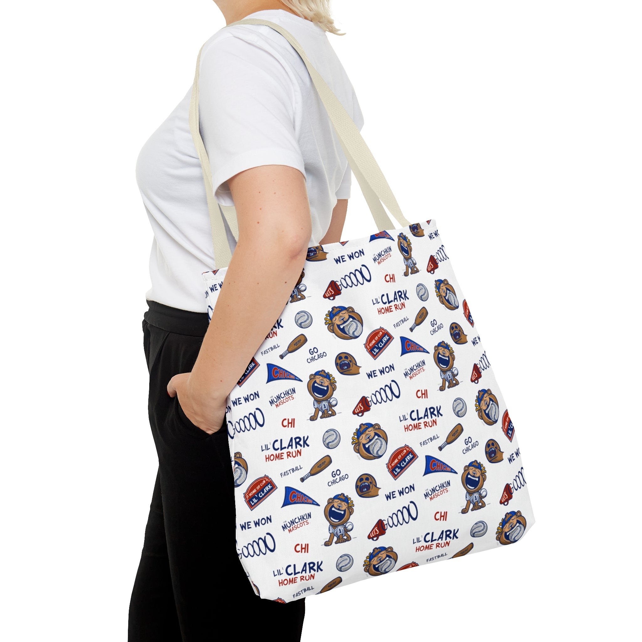 Tote Bag (AOP) - Pattern - Lil' Clark CHI Baseball