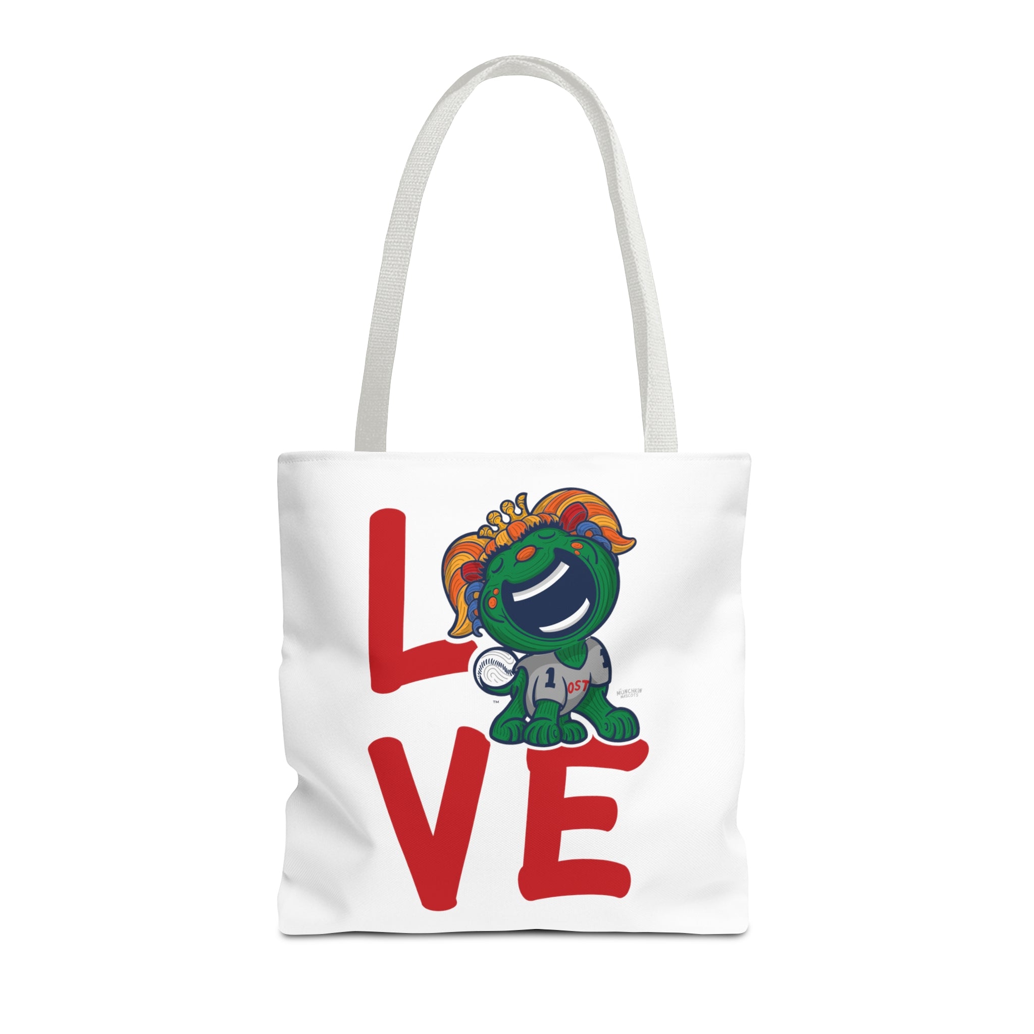 Tote Bag (AOP) - LOVE + Lets Go - Lil' Miss Tessie BOS Baseball