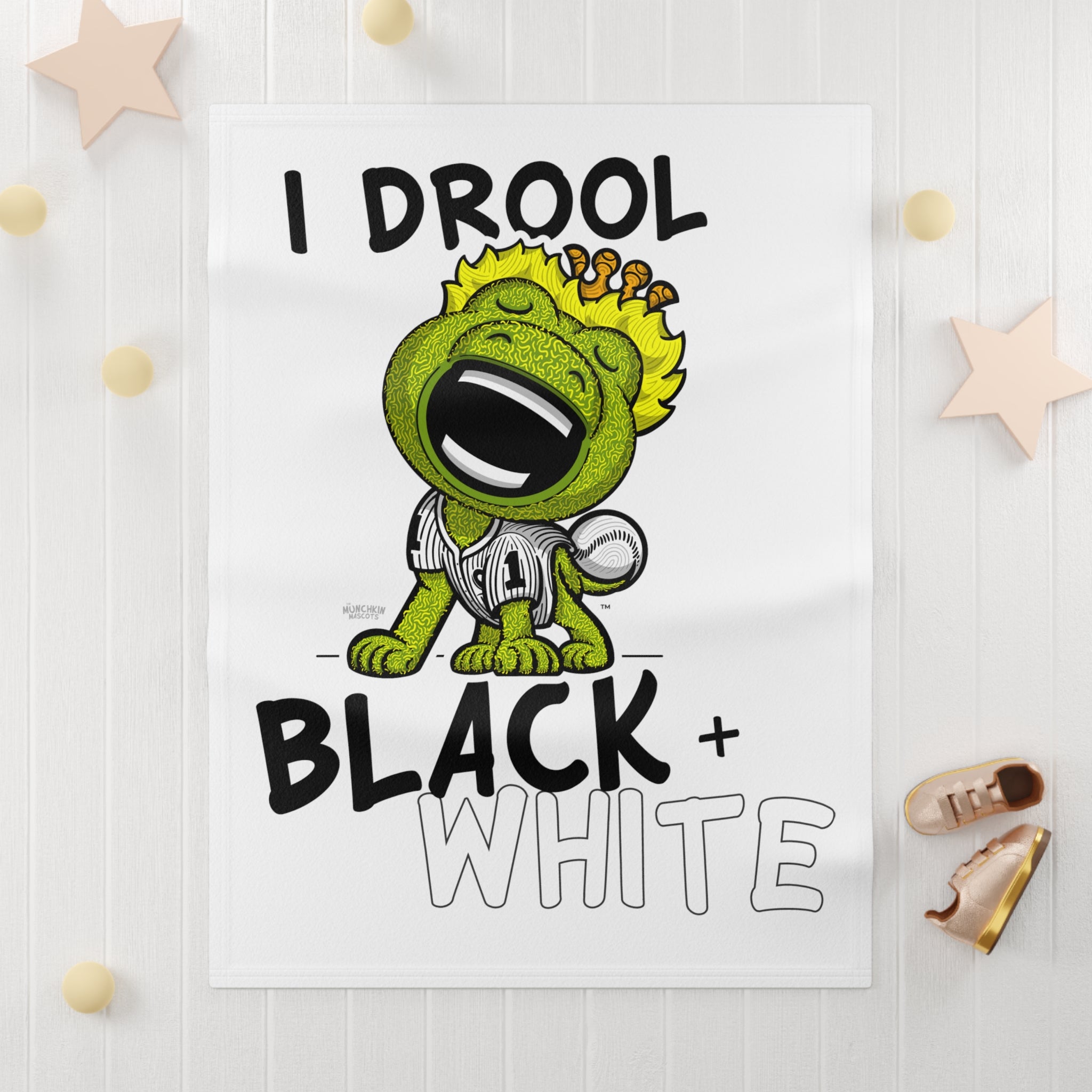 Soft Fleece Baby Blanket - Drool - Lil' Southpaw CHI Baseball