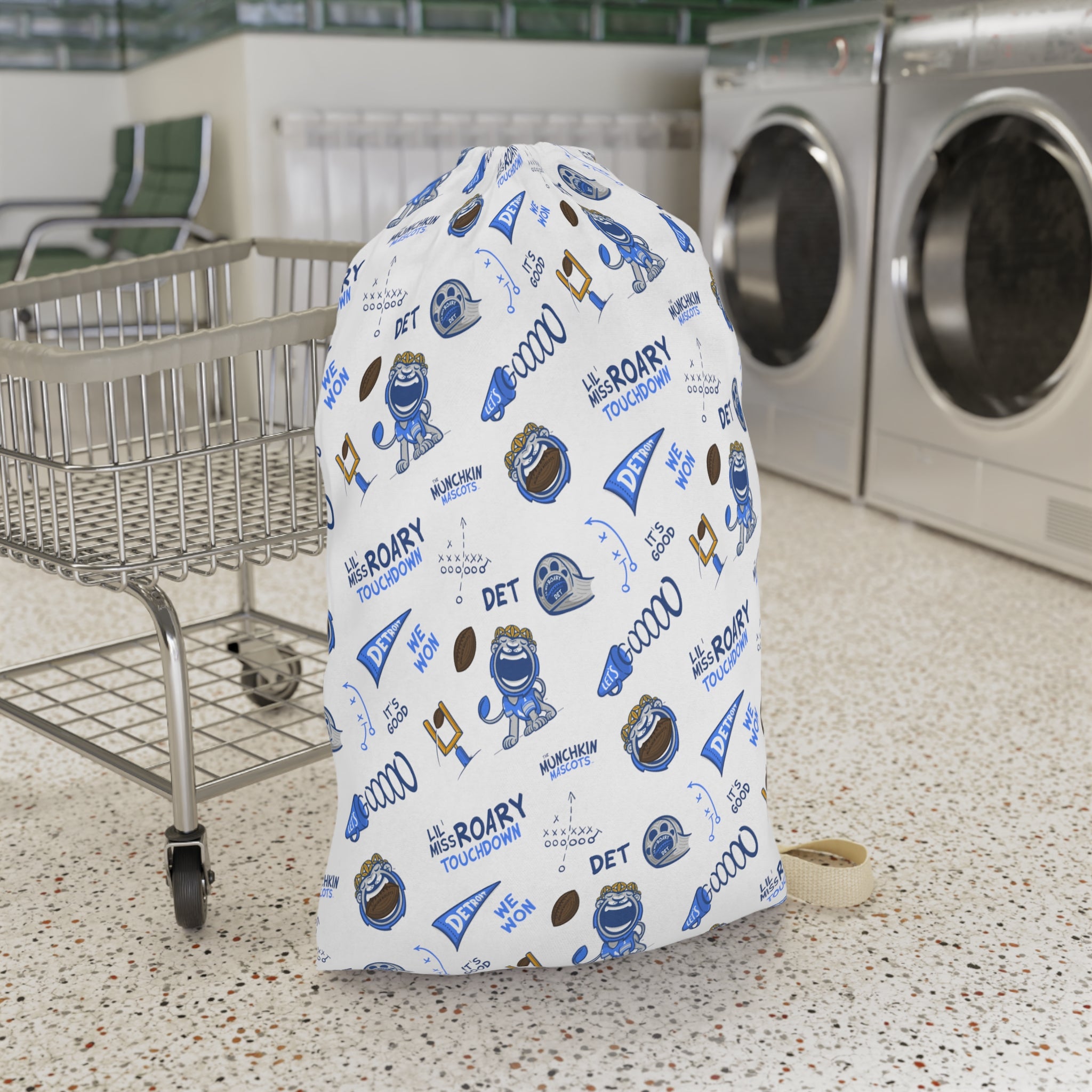 Laundry Bag - Pattern - Lil' Miss Roary DET Football