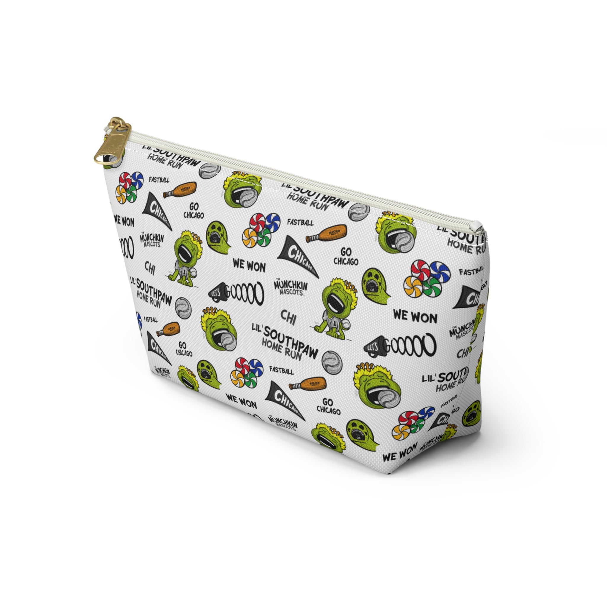 Chicago Baseball Accessory Pouch Lil' Southpaw Themed | Hand-Drawn Art | Gifts for Kids