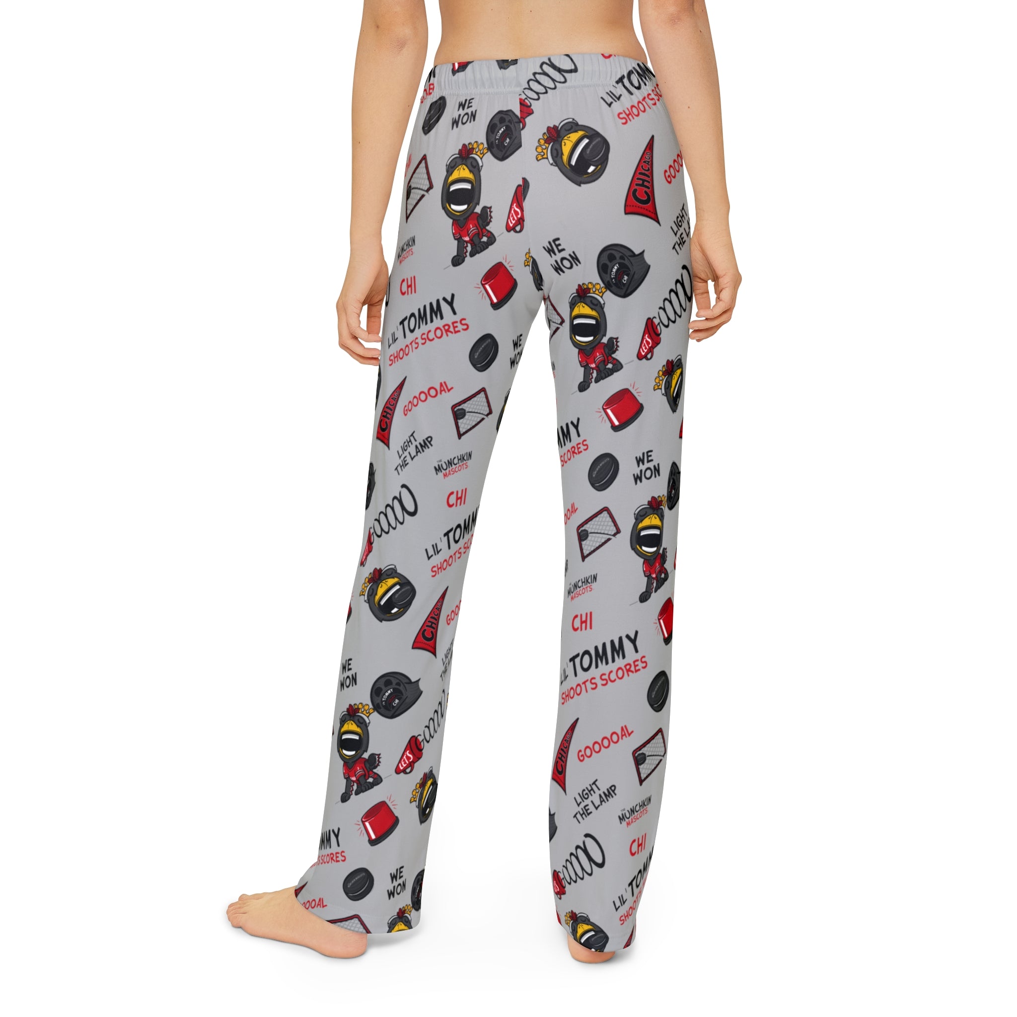 Kids Pajama Pants (AOP) - Pattern - Lil' Tommy CHI Hockey