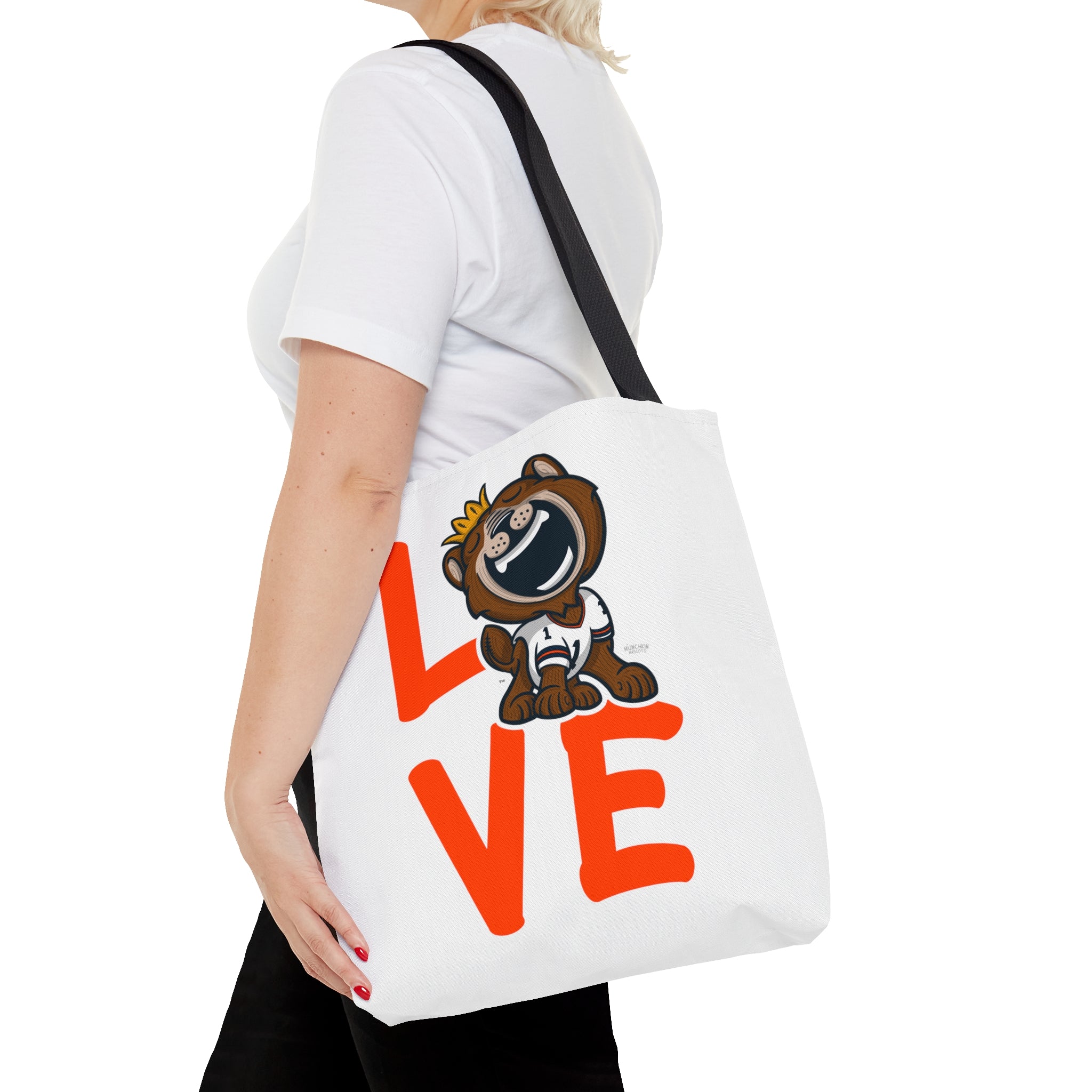 Tote Bag (AOP) - LOVE + Lets Go - Lil' Staley CHI Football