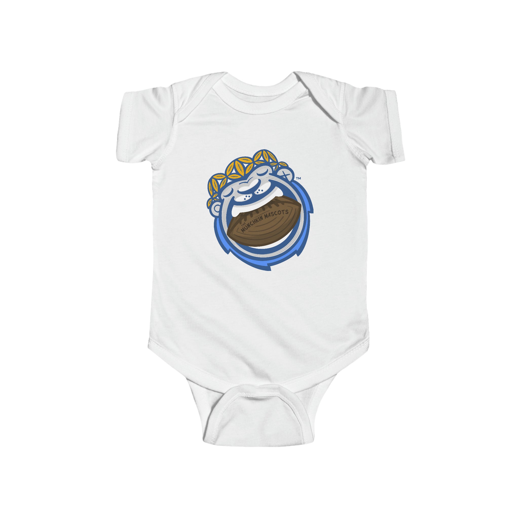 Infant Fine Jersey Bodysuit - Gameball Bite - Lil' Miss Roary DET Football