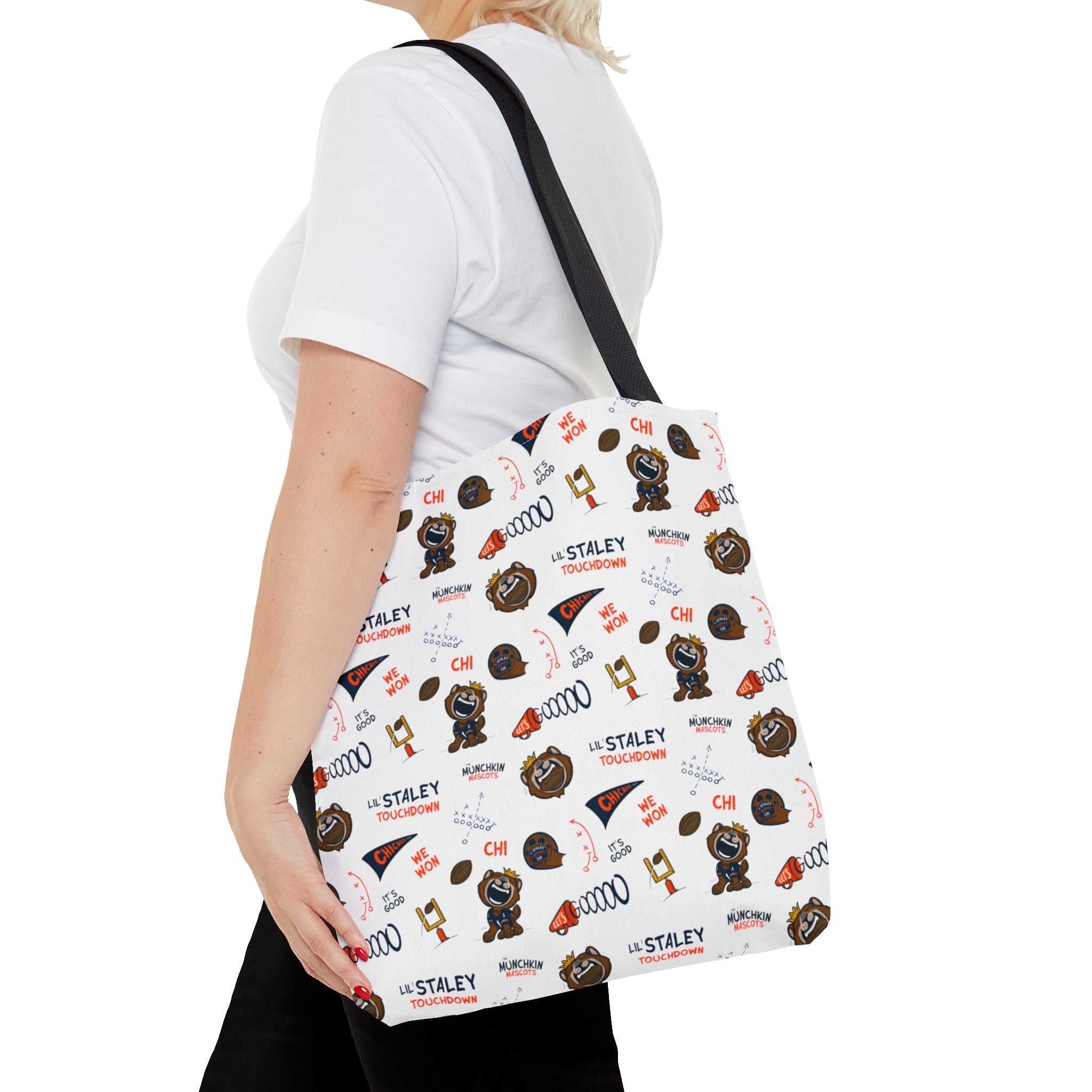 Tote Bag (AOP) - Pattern - Lil' Staley CHI Football