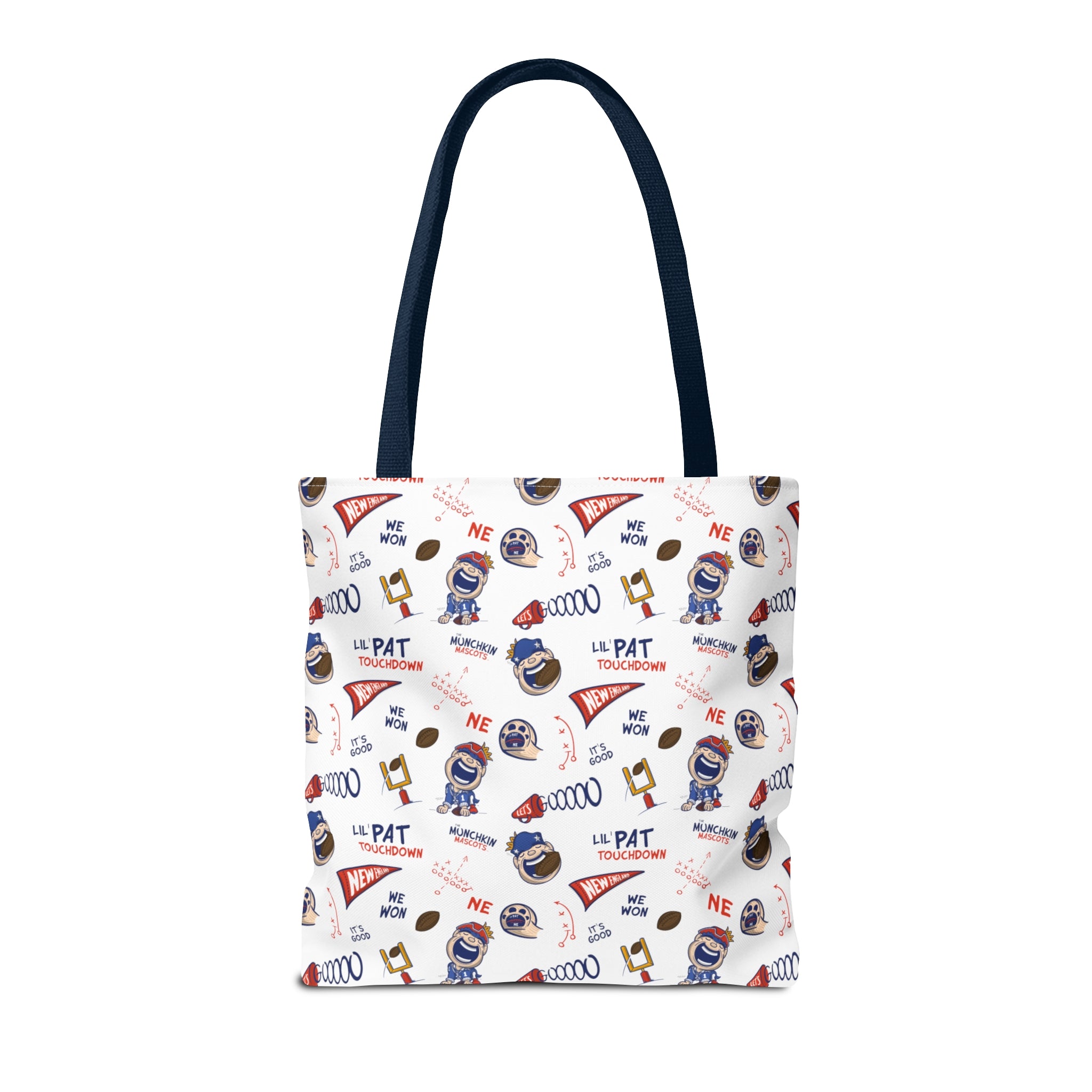 Tote Bag (AOP) - Pattern - Lil' Pat NE Football