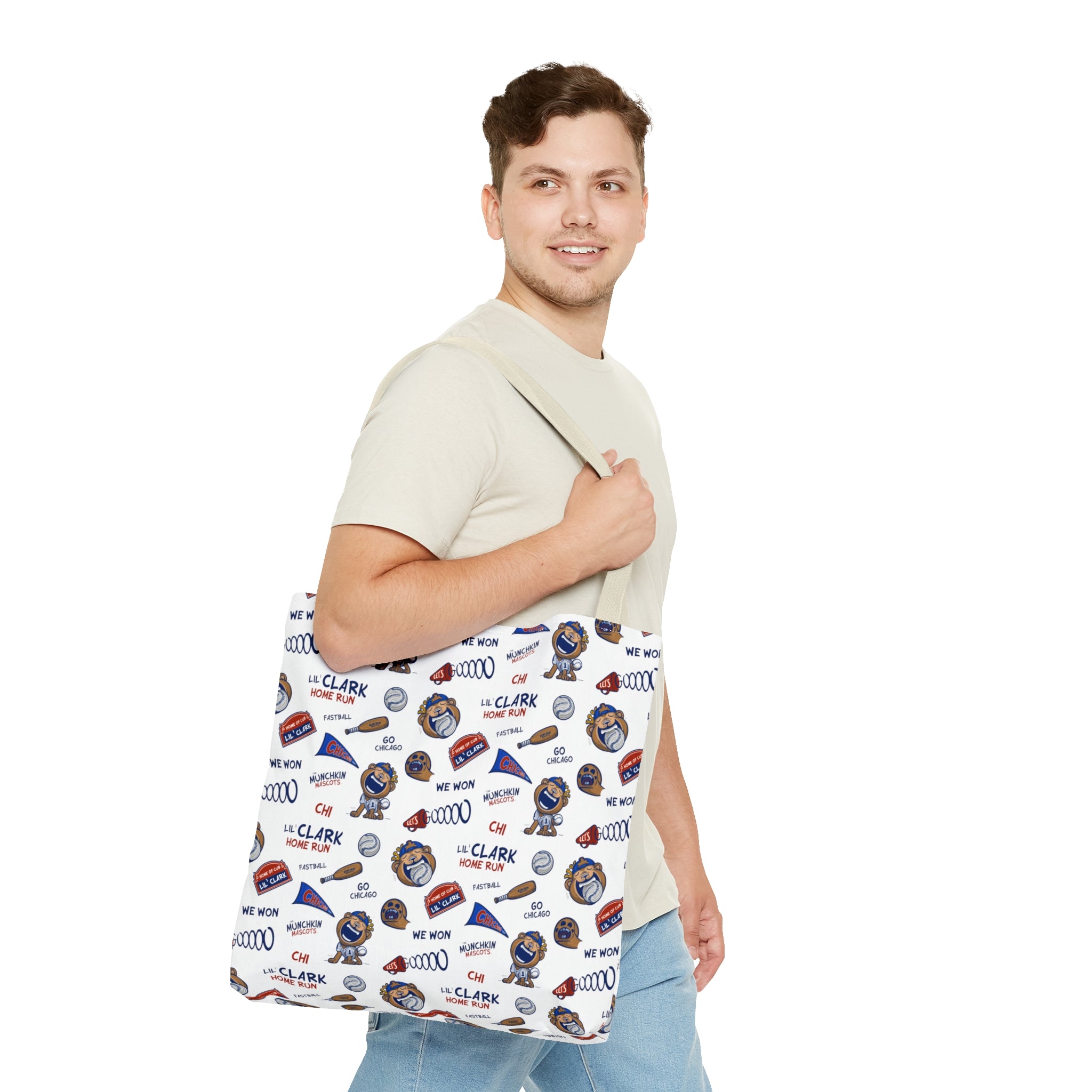 Tote Bag (AOP) - Pattern - Lil' Clark CHI Baseball