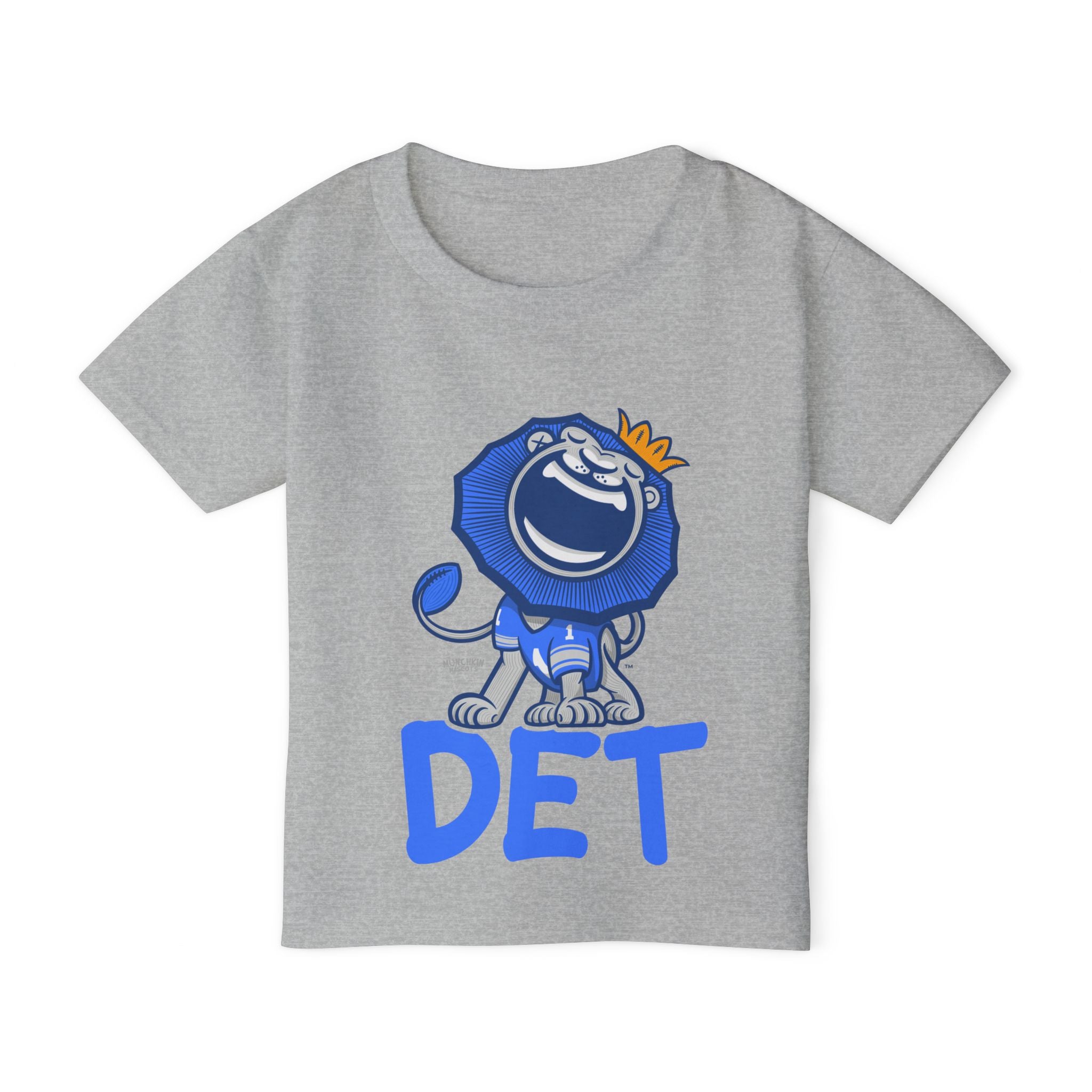 Detroit Football Toddler Tshirt Lil' Roary 'DET' | Hand-Drawn Art | Gifts for Kids