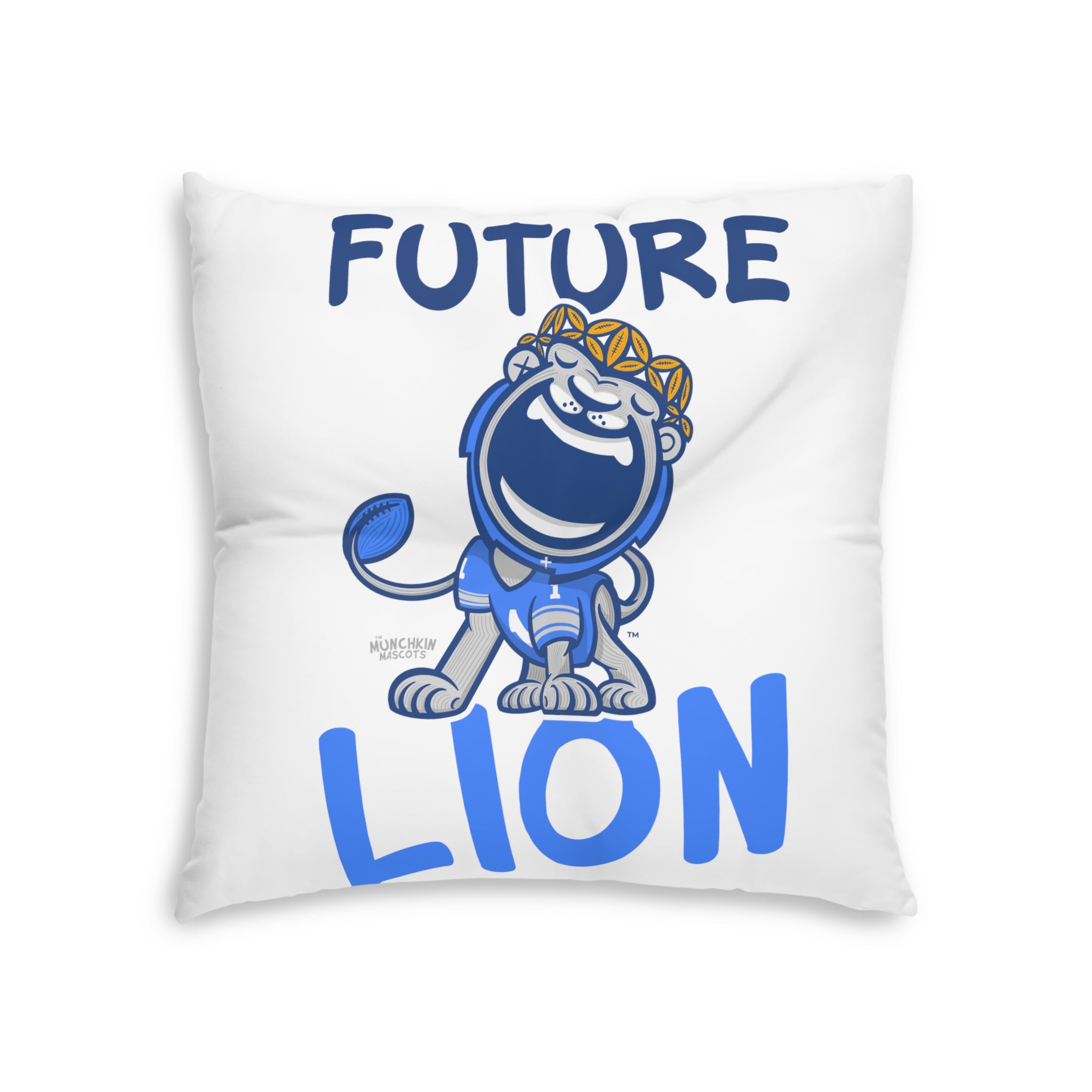 Tufted Floor Pillow, Square - Pattern + Future - Lil' Miss Roary DET Football