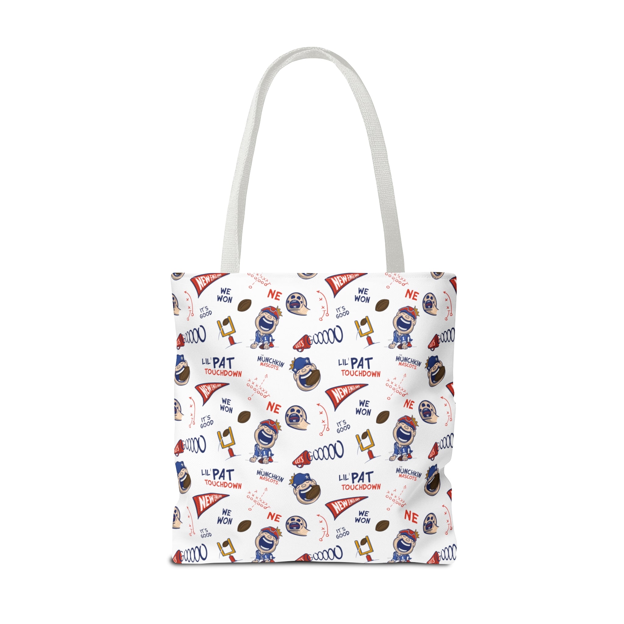 Tote Bag (AOP) - Pattern - Lil' Pat NE Football