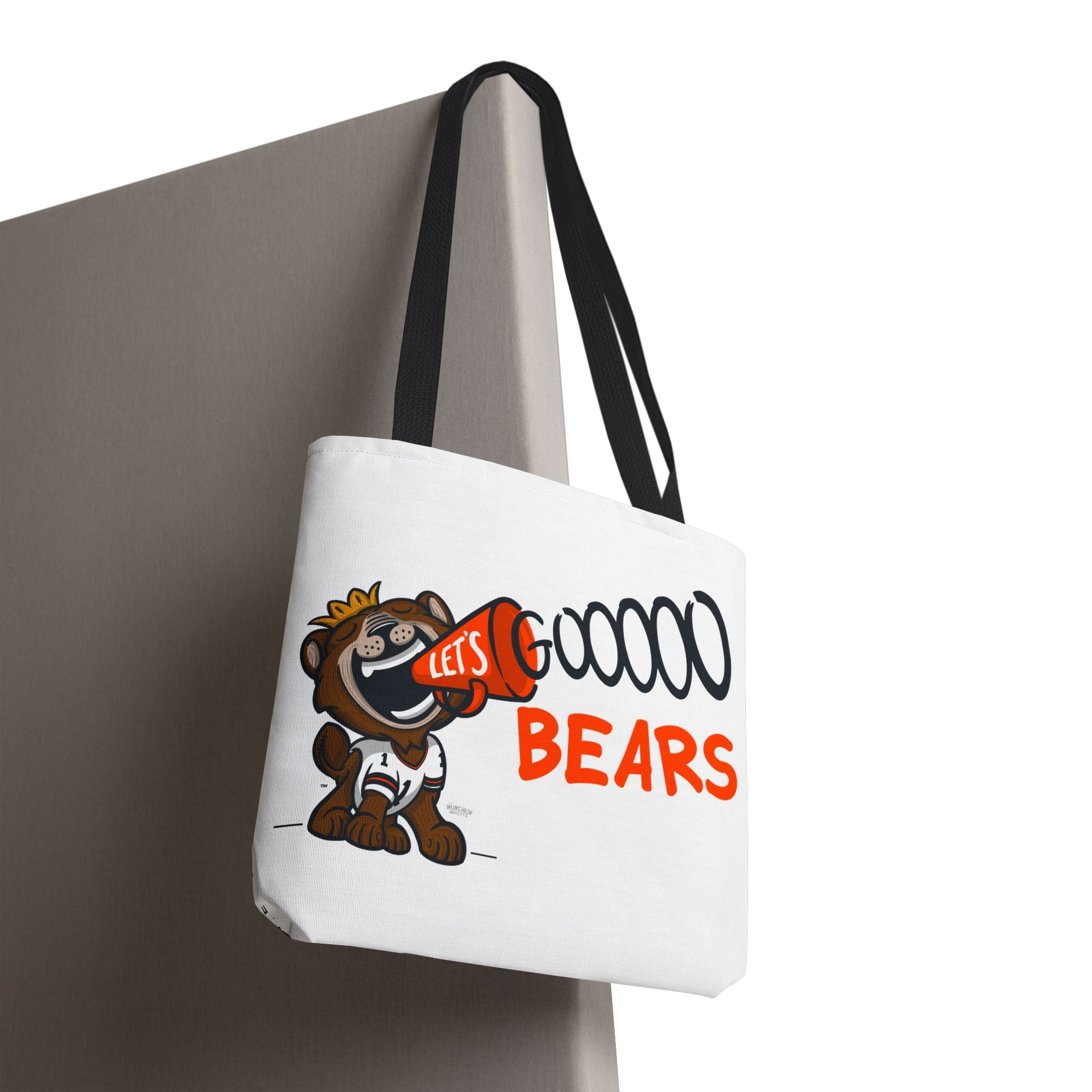 Chicago Football Tote Bag Lil' Staley 'Let's Go' + Pattern | Hand-Drawn Art | Gifts for Parents