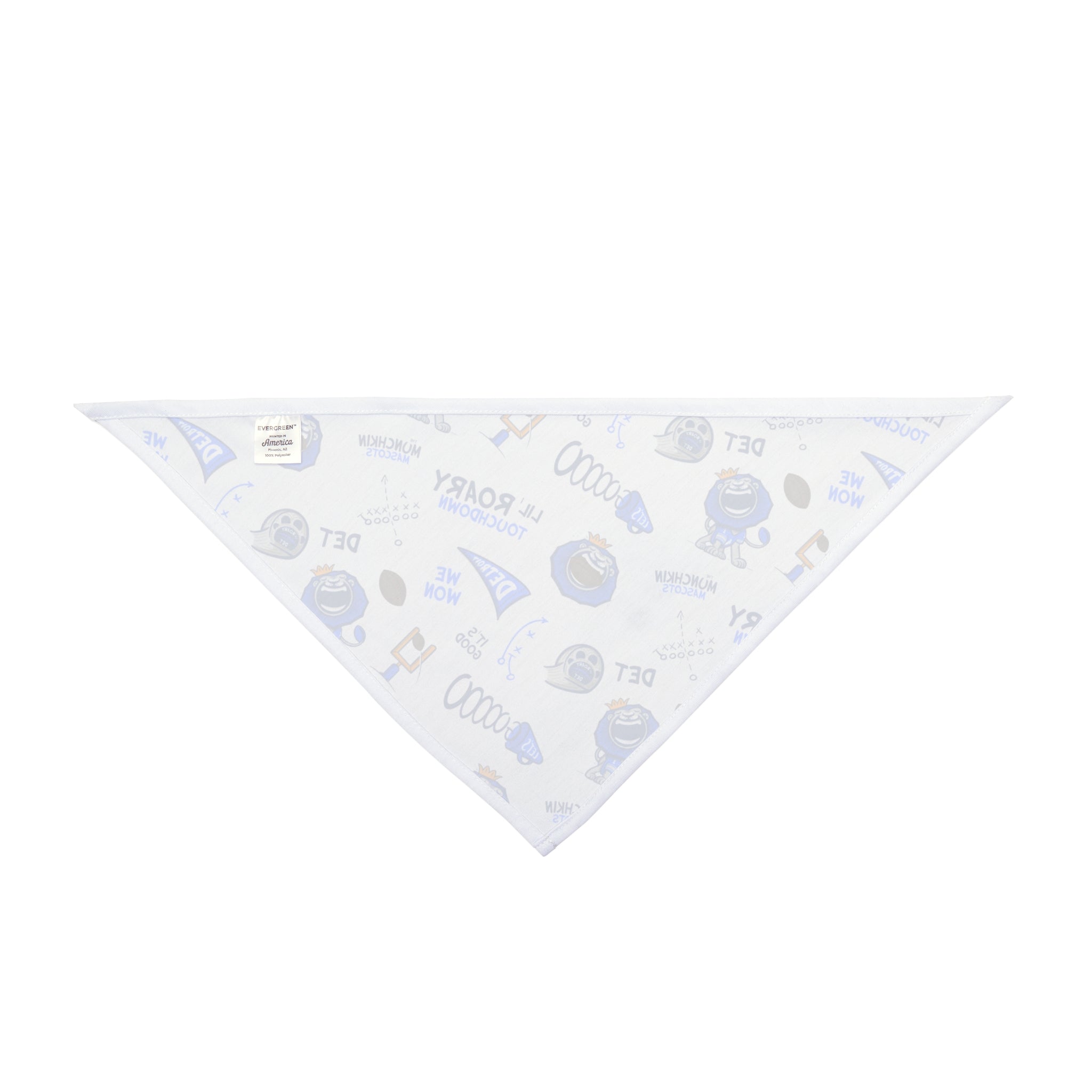 Pet Bandana - Pattern - Lil' Roary DET Football