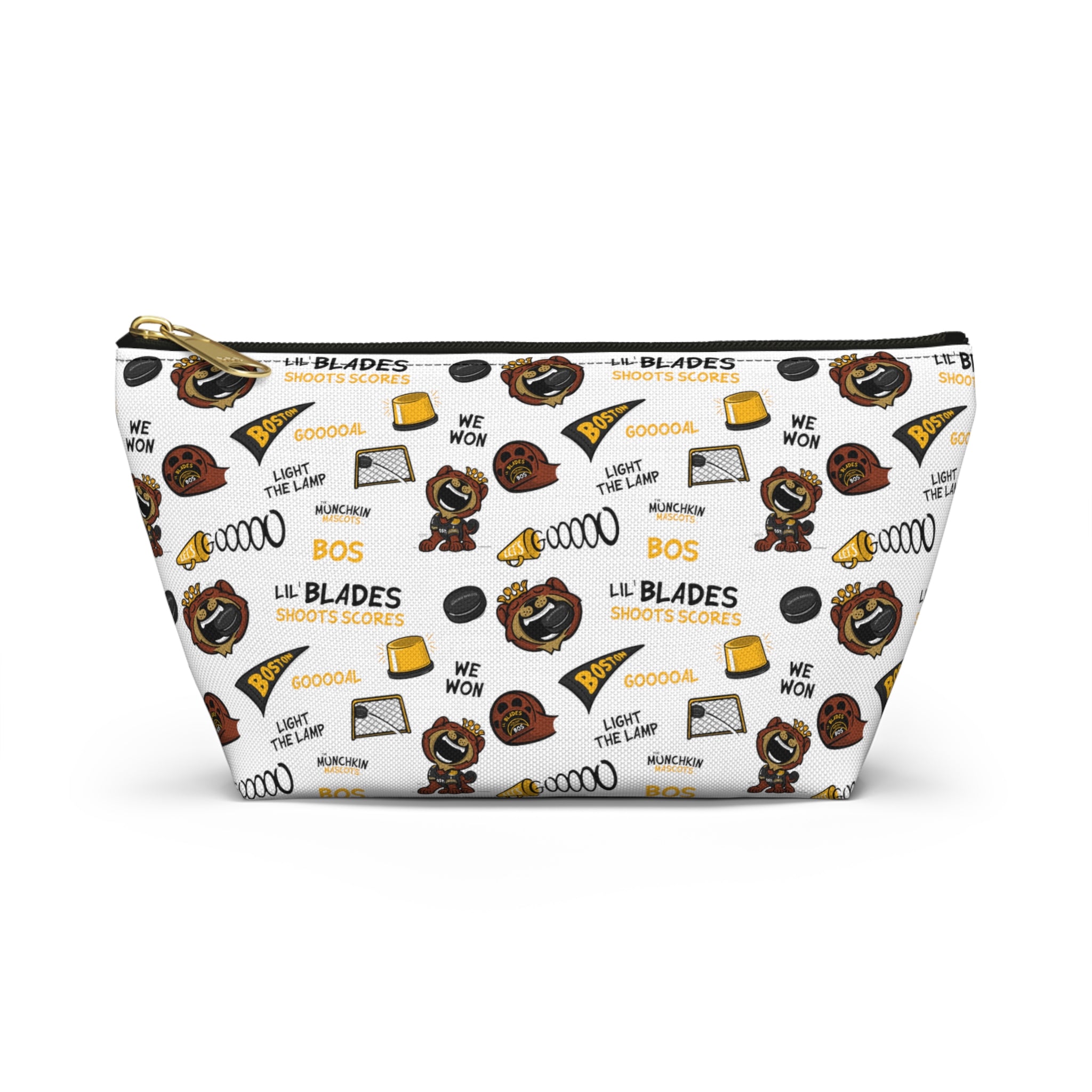 Accessory Pouch w T-bottom - Pattern - Lil' Blades BOS Hockey