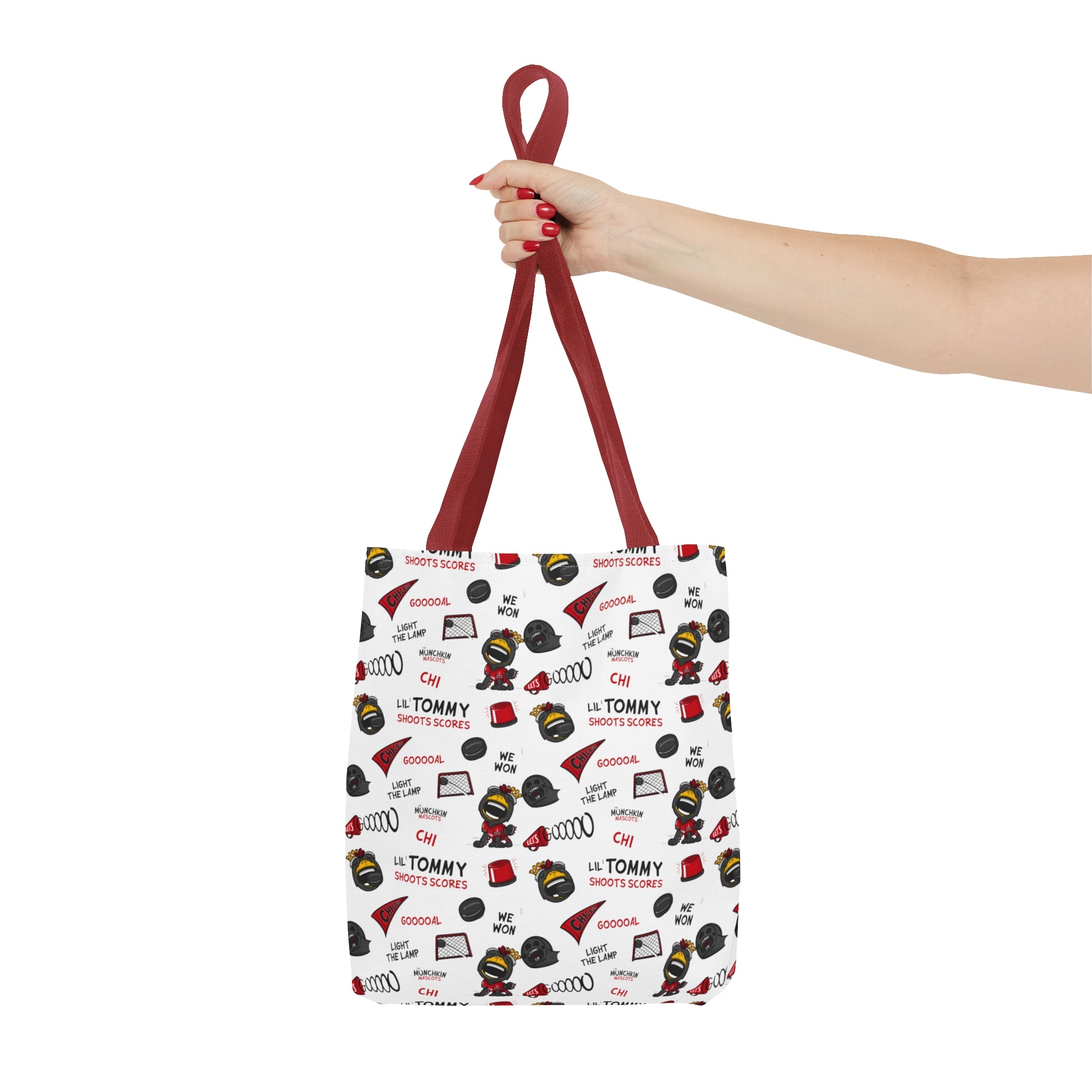 Tote Bag (AOP) - Pattern - Lil' Tommy CHI Hockey