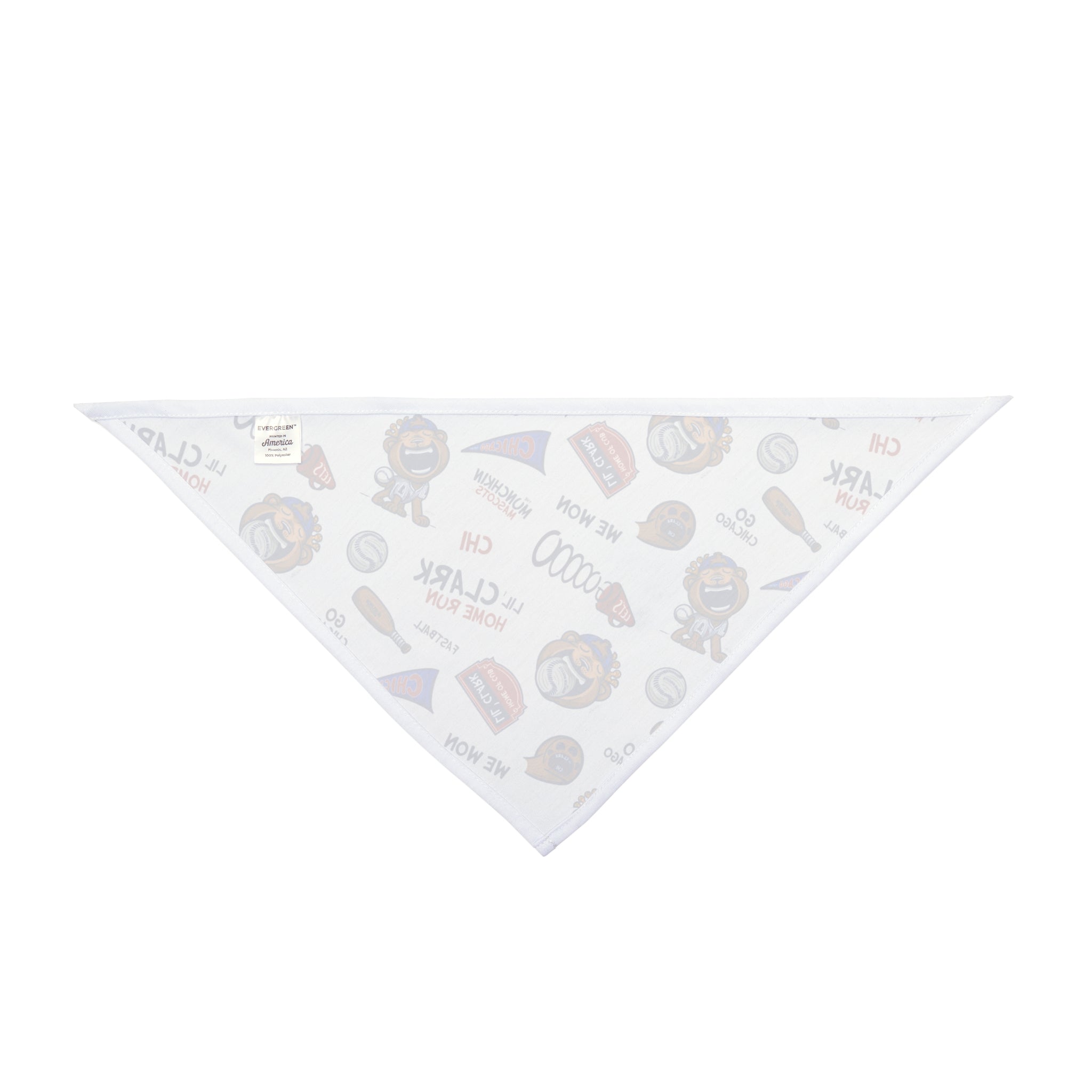 Pet Bandana - Pattern - Lil' Clark CHI Baseball