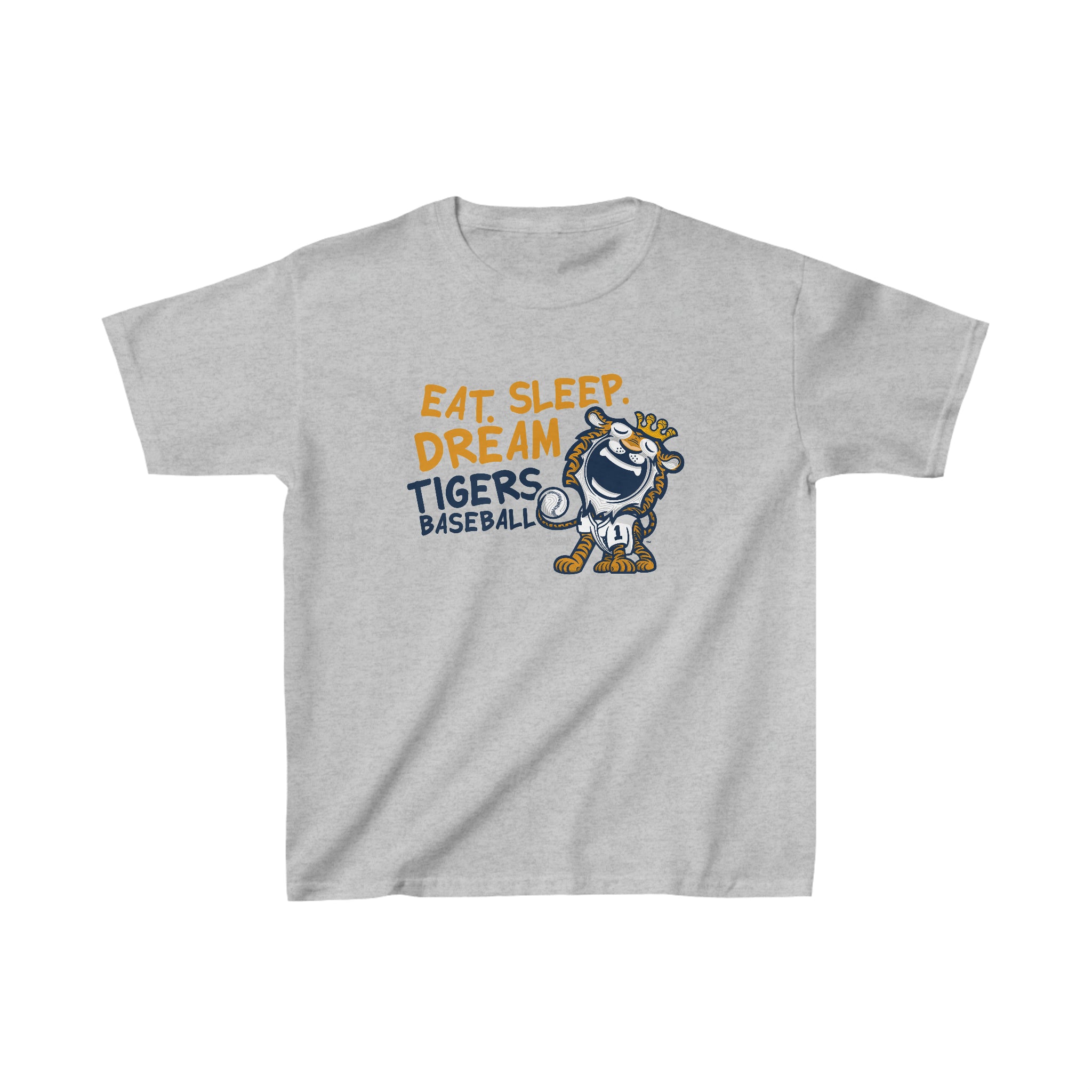 Kids Heavy Cotton™ Tee - Eat Sleep Dream - Lil' Paws DET Baseball