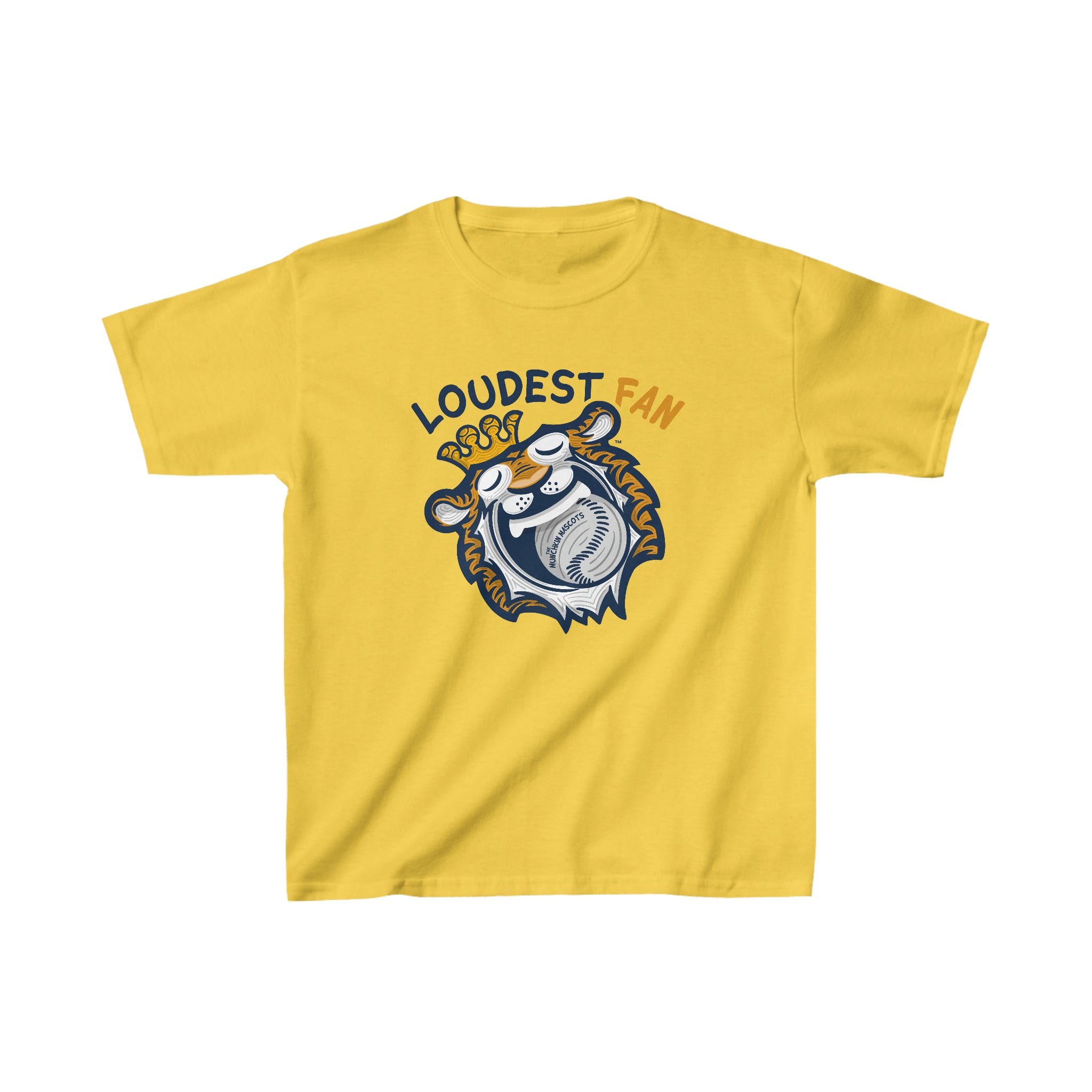 Kids Heavy Cotton™ Tee - Loudest Fan - Lil' Paws DET Baseball