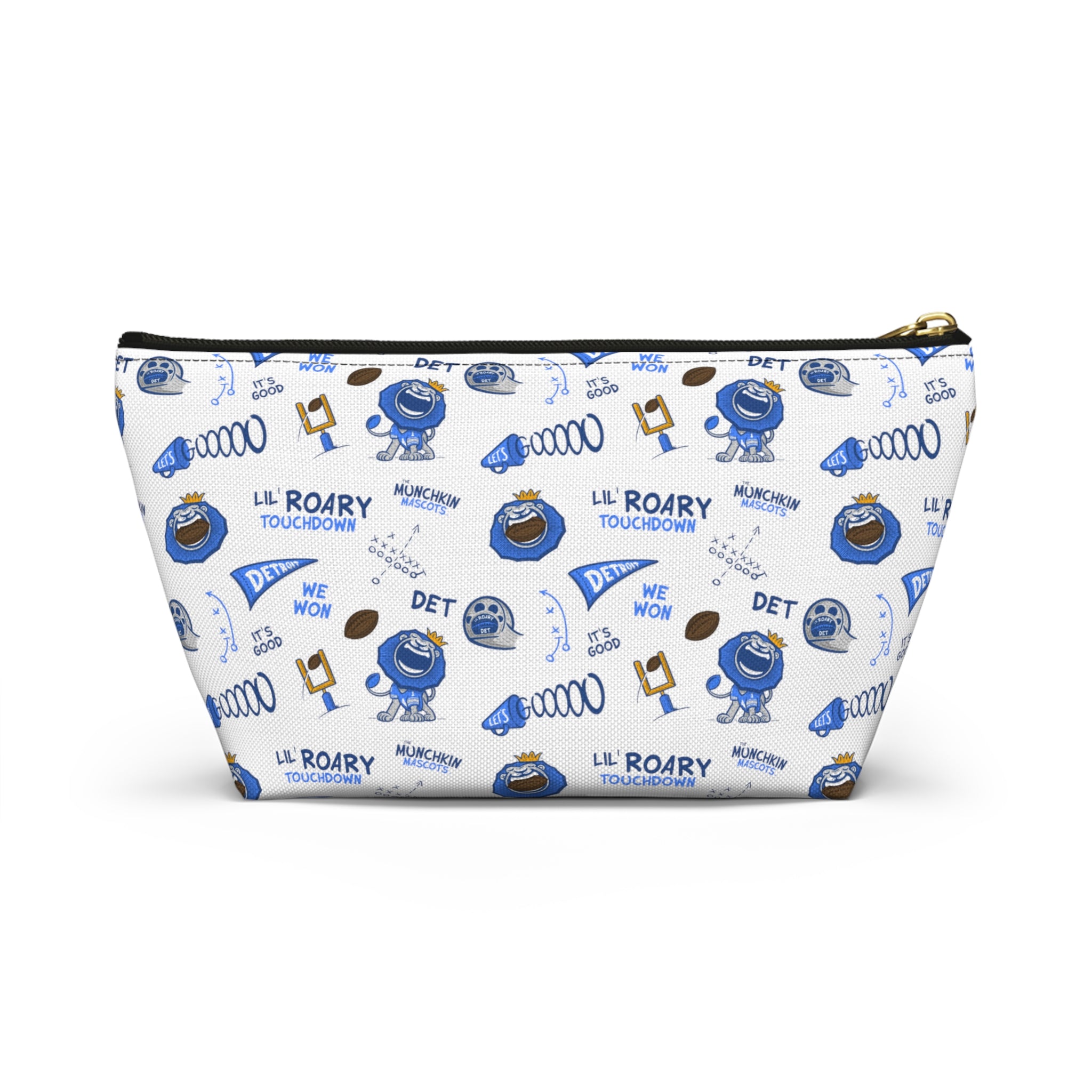 Accessory Pouch w T-bottom - Pattern - Lil' Roary DET Football